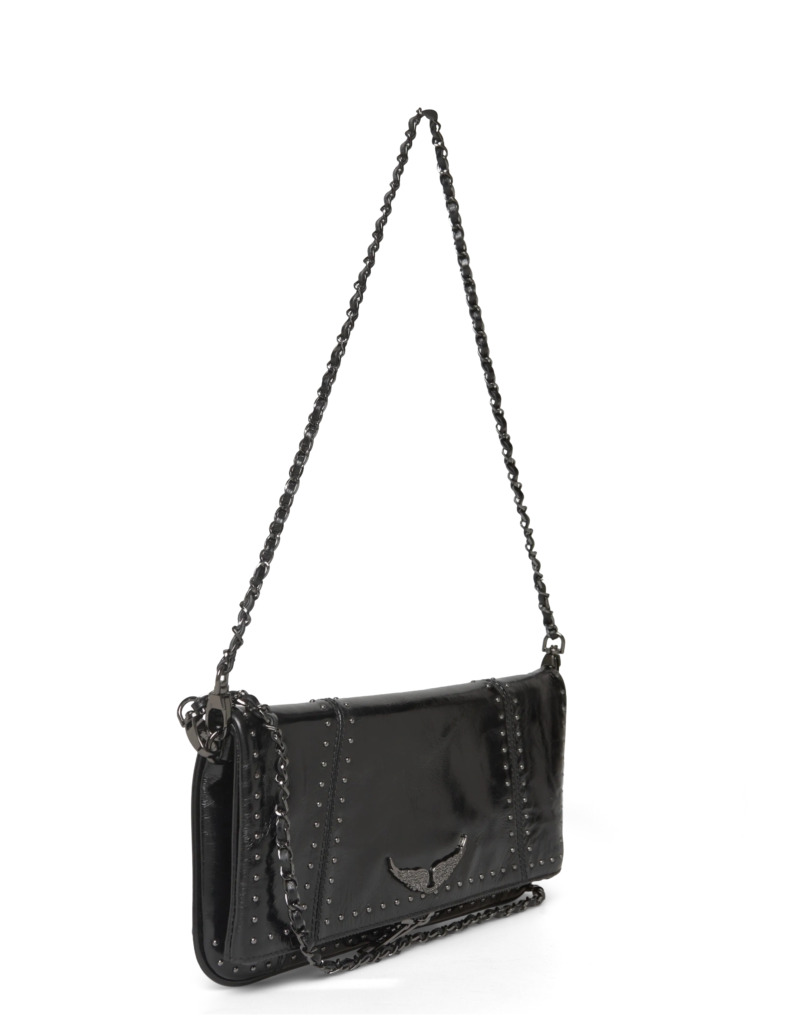 Zadig & Voltaire - ROCK VINTAGE PATENT STUDS - shoulder bags - black - 2
