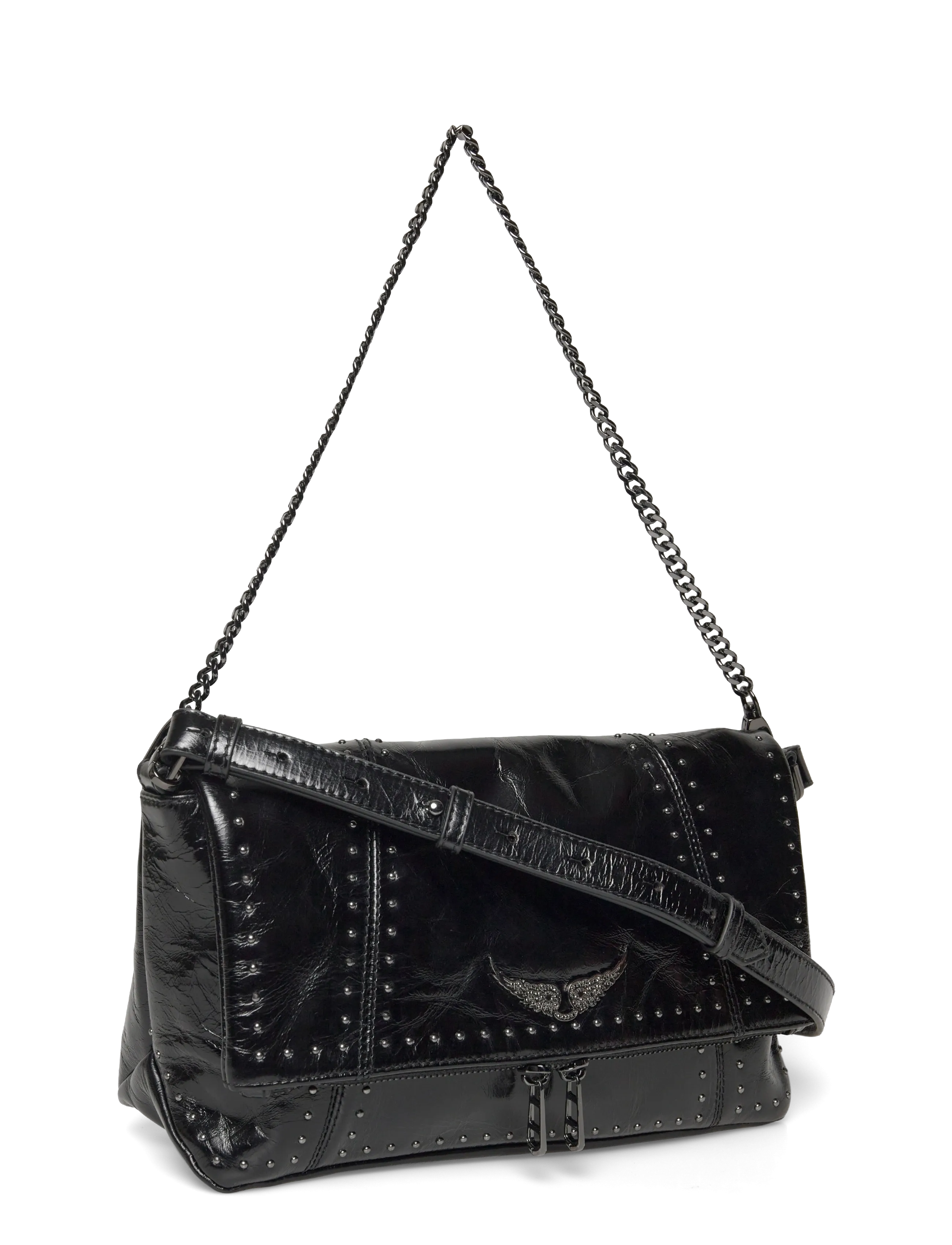 Zadig & Voltaire - ROCKY II VINTAGE PATENT STUDS - hverdags stil - black - 2