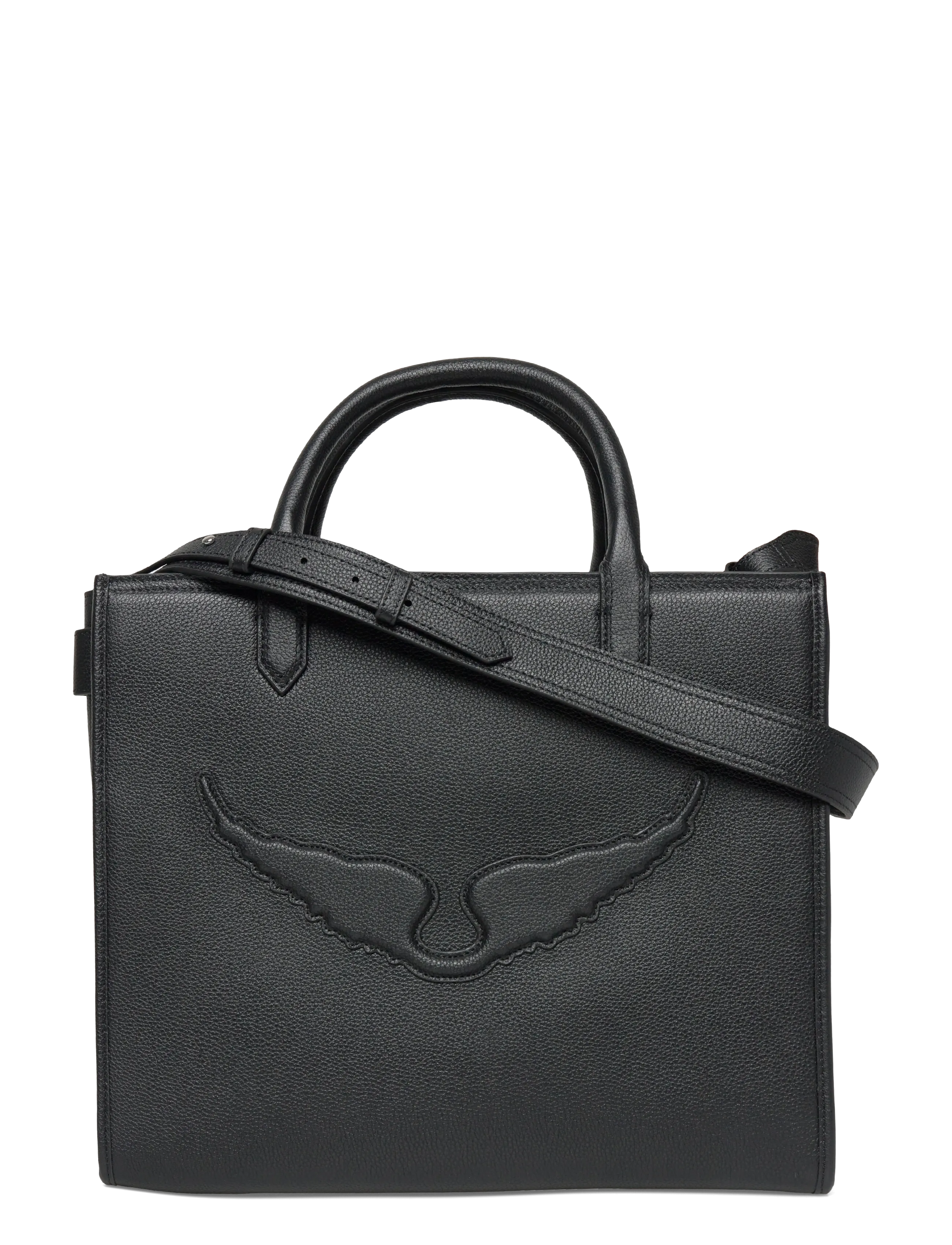 Zadig & Voltaire ANGEL TOTE GRAINED LEATHER - För henne - BLACK / black