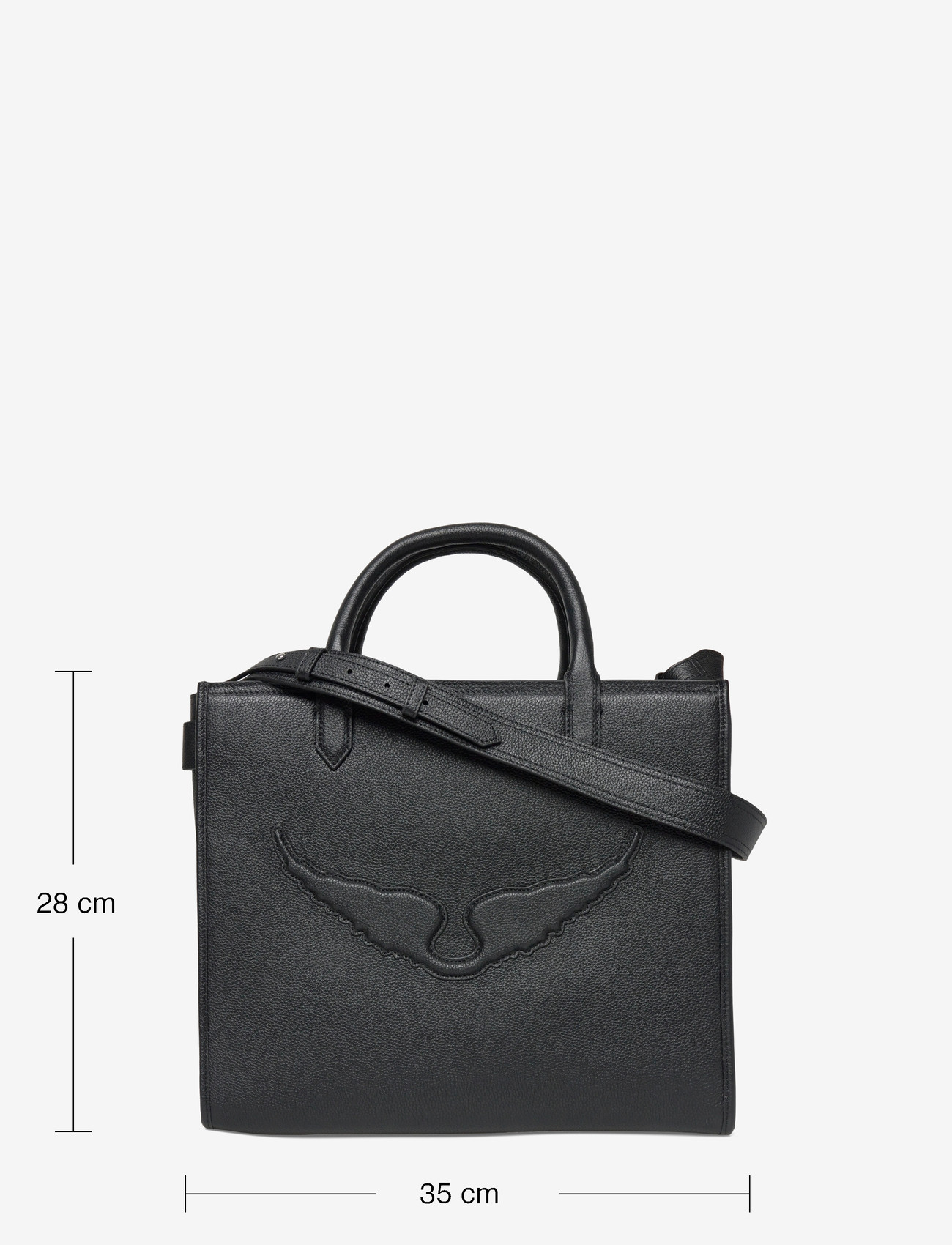 Zadig & Voltaire - ANGEL TOTE GRAINED LEATHER - tote-stiilis kotid - black - 3
