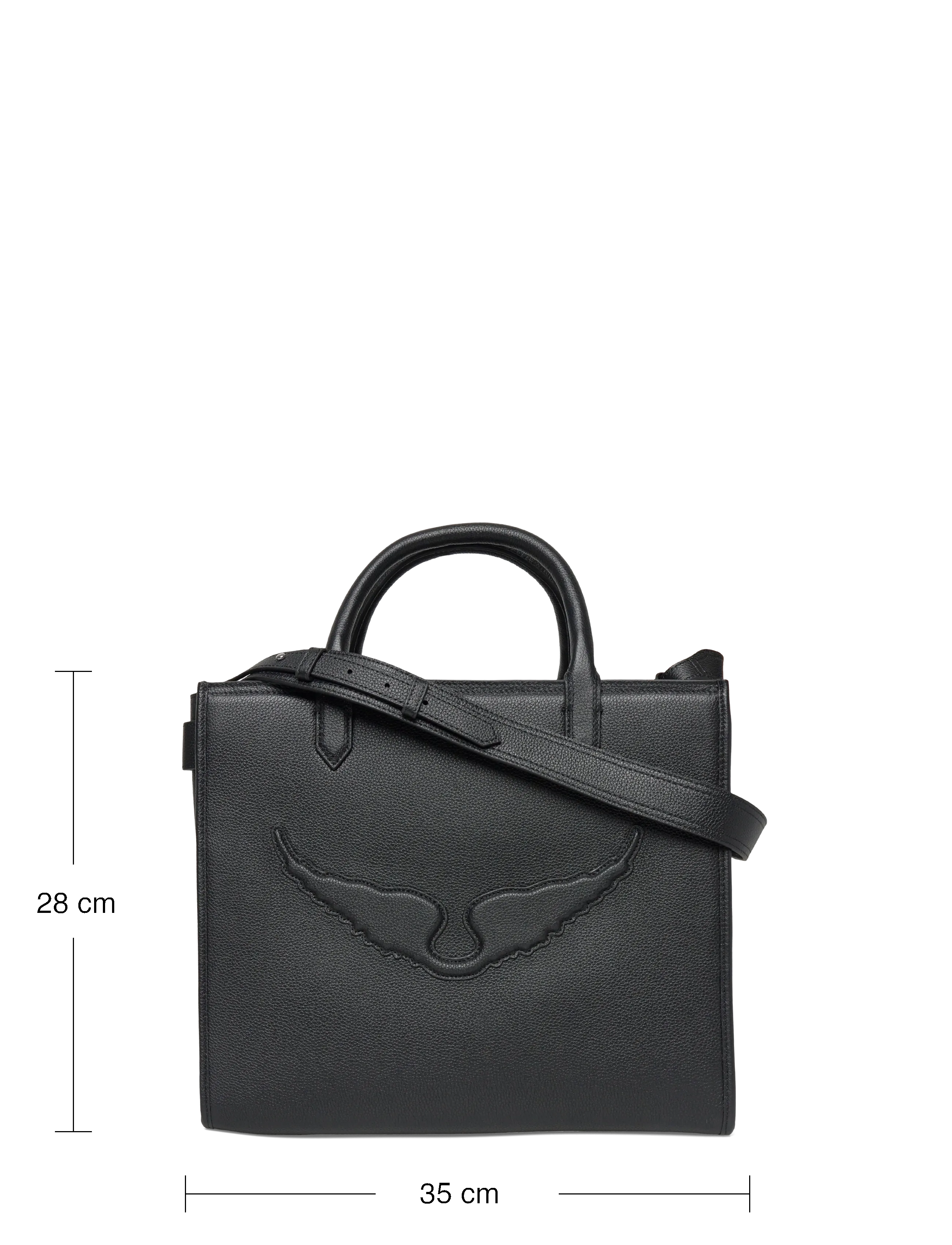 Zadig & Voltaire - ANGEL TOTE GRAINED LEATHER - tote bags - black - 3