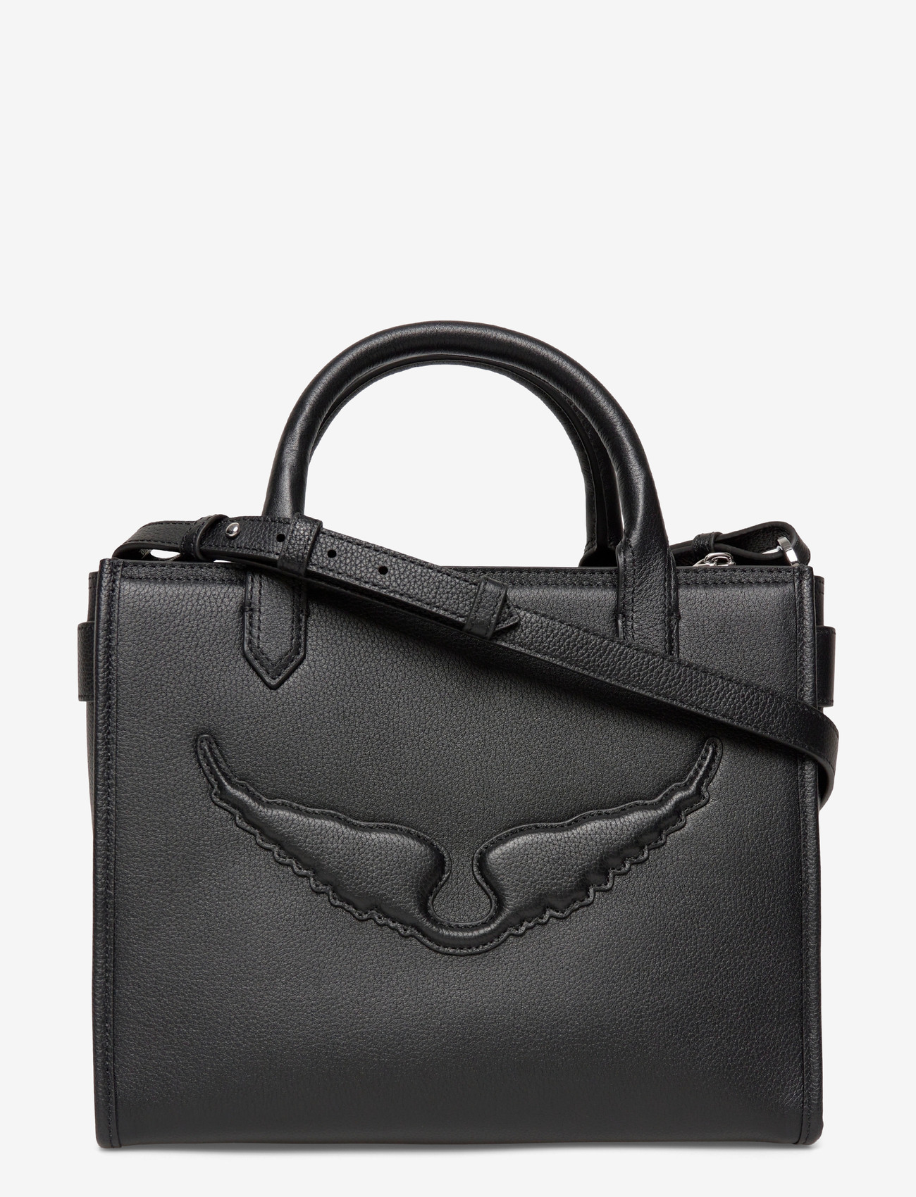 Zadig & Voltaire - ANGEL TOTE XS GRAINED LEATHER - tote bags - black - 0