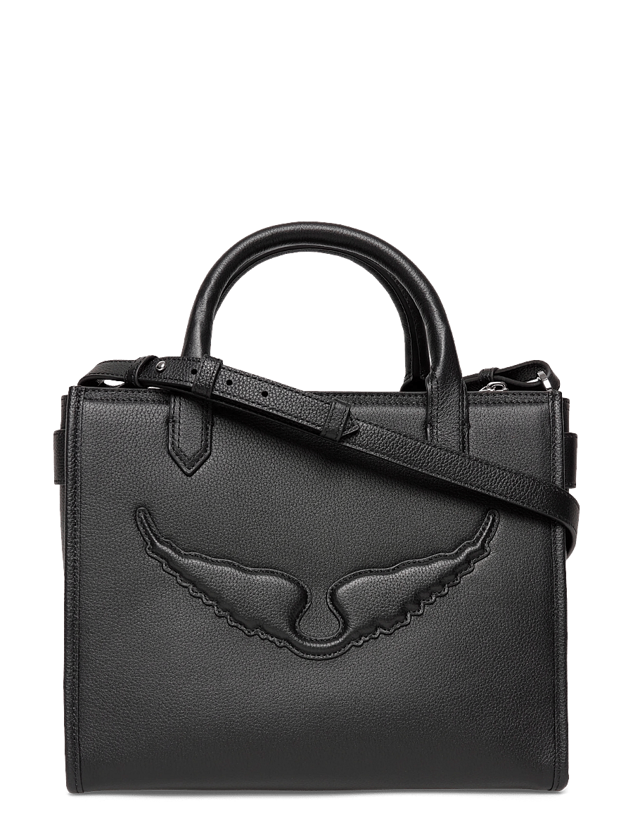 Zadig & Voltaire - ANGEL TOTE XS GRAINED LEATHER - kandekotid - black - 0