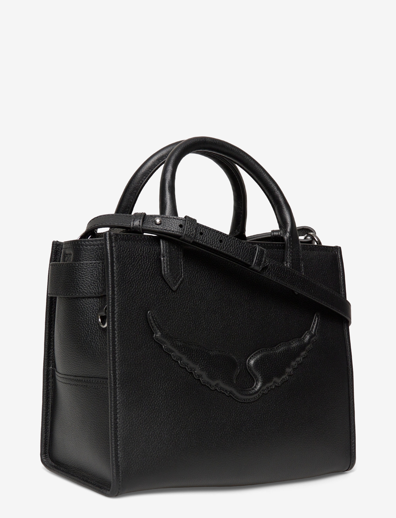 Zadig & Voltaire - ANGEL TOTE XS GRAINED LEATHER - tote bags - black - 2