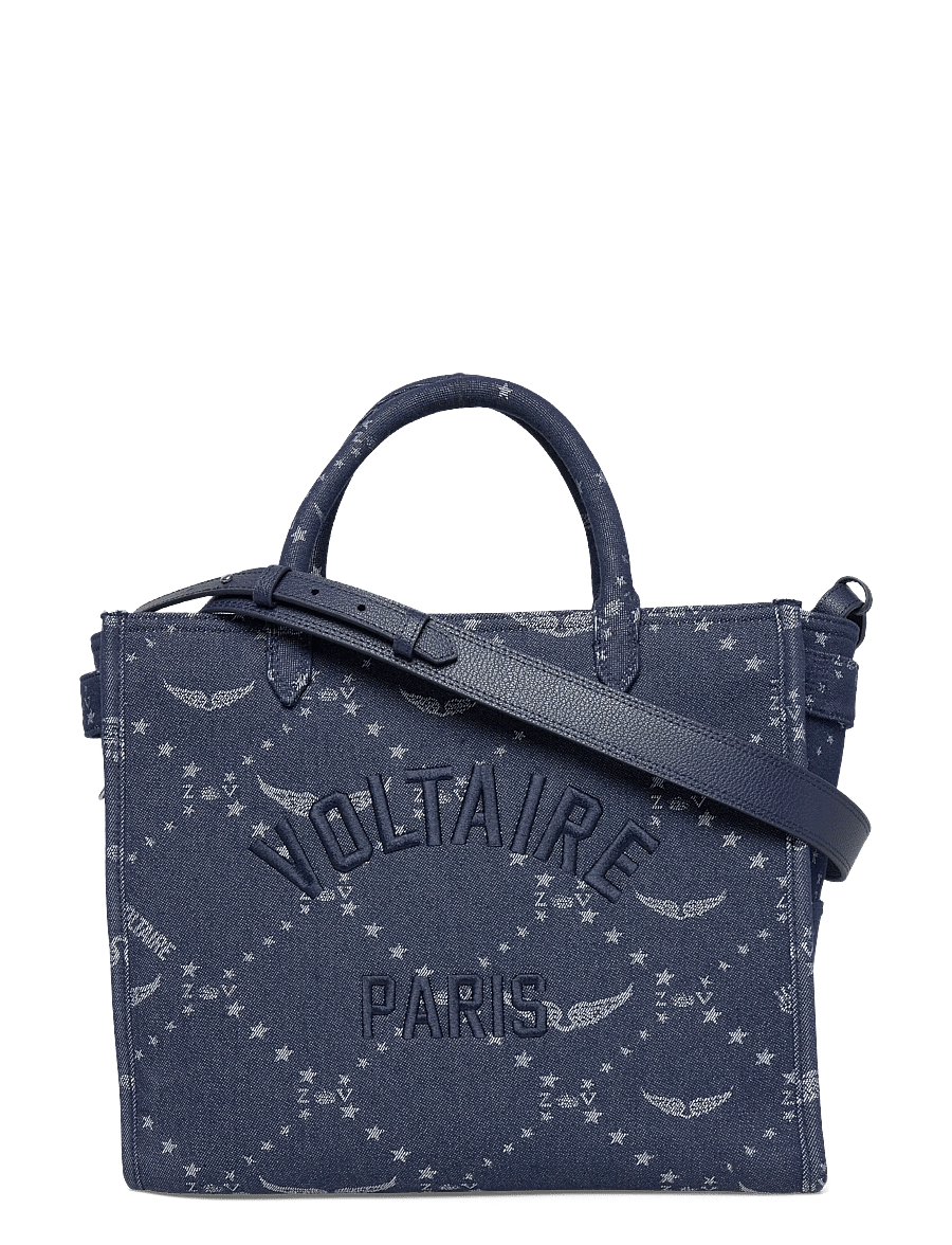 Zadig & Voltaire - ANGEL TOTE DENIM MONOGRAM - tote-stiilis kotid - silent - 0