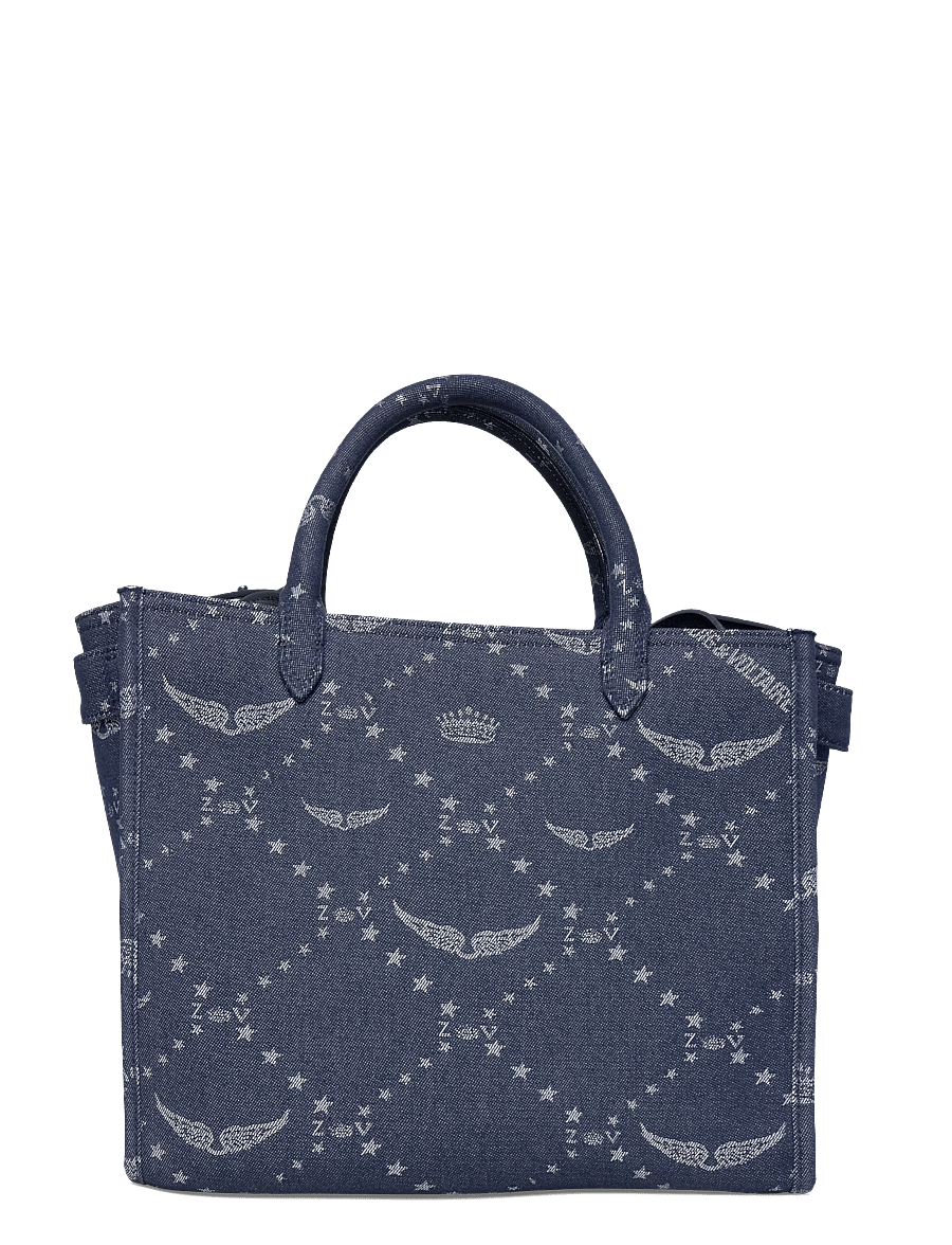 Zadig & Voltaire - ANGEL TOTE DENIM MONOGRAM - tote-stiilis kotid - silent - 1