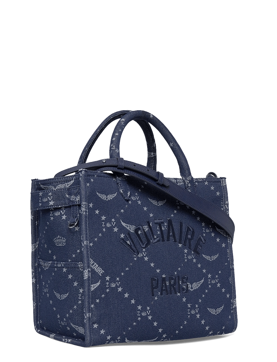 Zadig & Voltaire - ANGEL TOTE DENIM MONOGRAM - tote-stiilis kotid - silent - 2