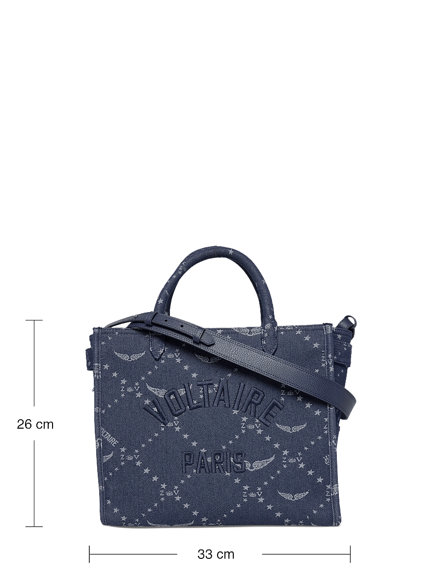 Zadig & Voltaire - ANGEL TOTE DENIM MONOGRAM - tote-stiilis kotid - silent - 3