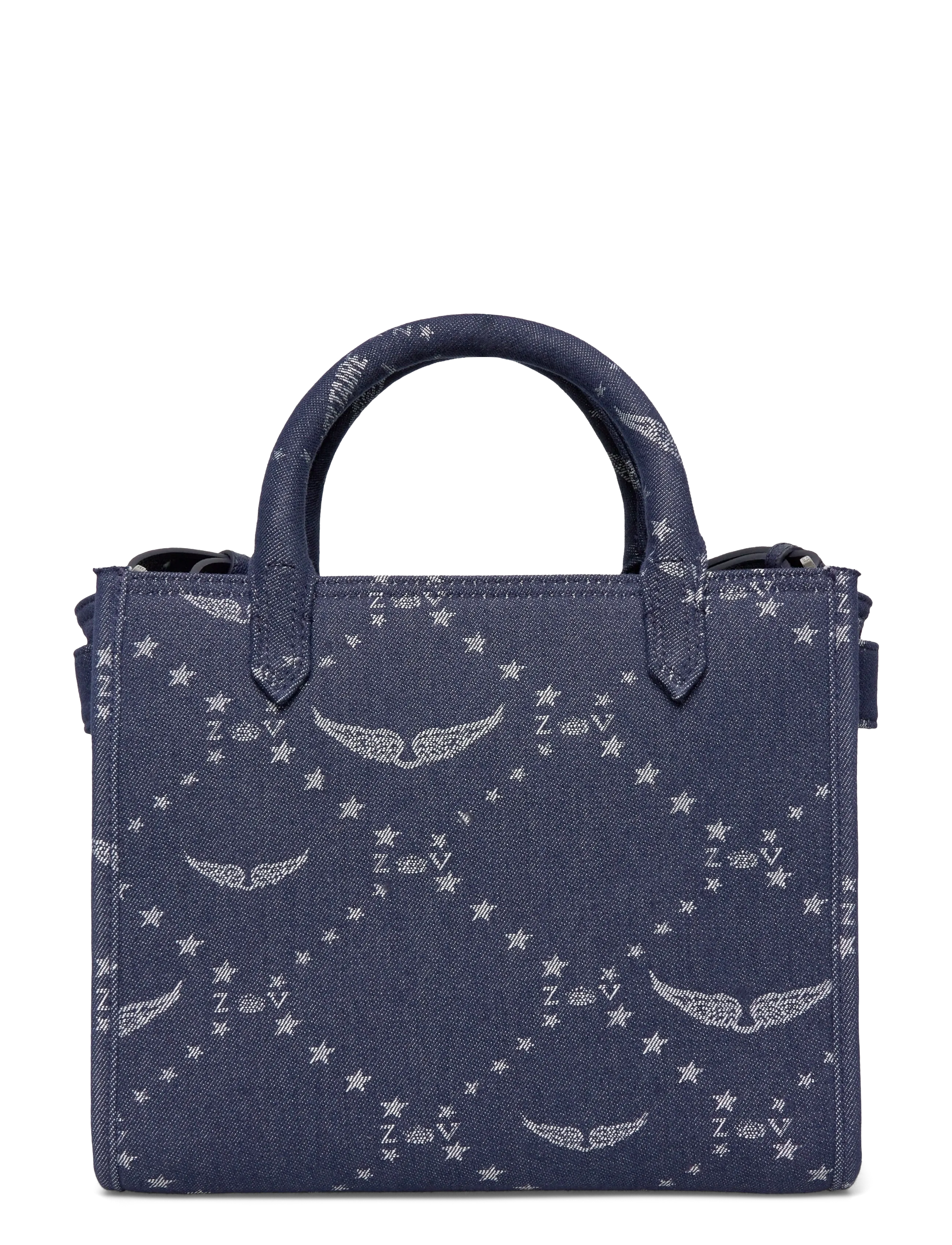 Zadig & Voltaire - ANGEL TOTE XS DENIM MONOGRAM - tote bags - silent - 1