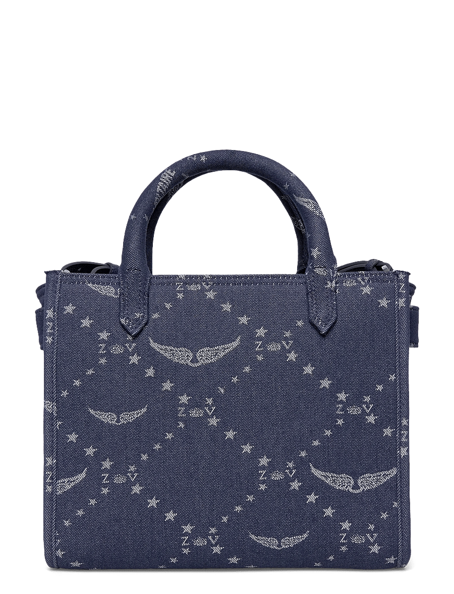 Zadig & Voltaire - ANGEL TOTE XS DENIM MONOGRAM - tote bags - silent - 1