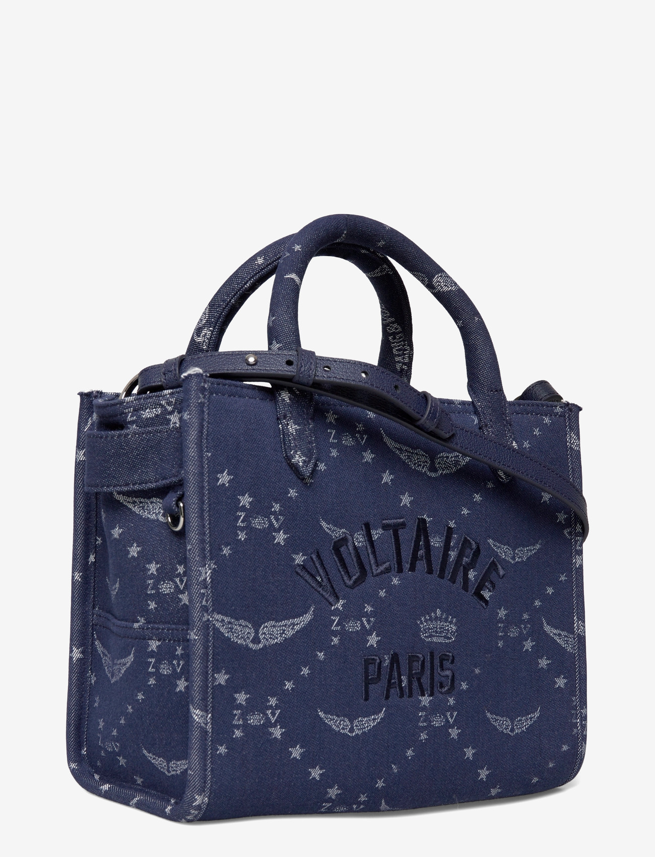 Zadig & Voltaire - ANGEL TOTE XS DENIM MONOGRAM - tote bags - silent - 2