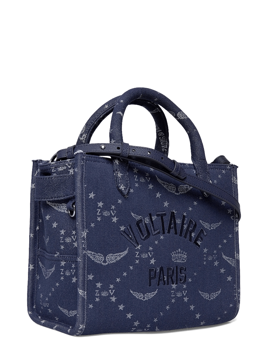 Zadig & Voltaire - ANGEL TOTE XS DENIM MONOGRAM - tote bags - silent - 2