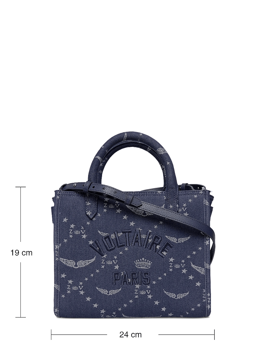 Zadig & Voltaire - ANGEL TOTE XS DENIM MONOGRAM - tote bags - silent - 3