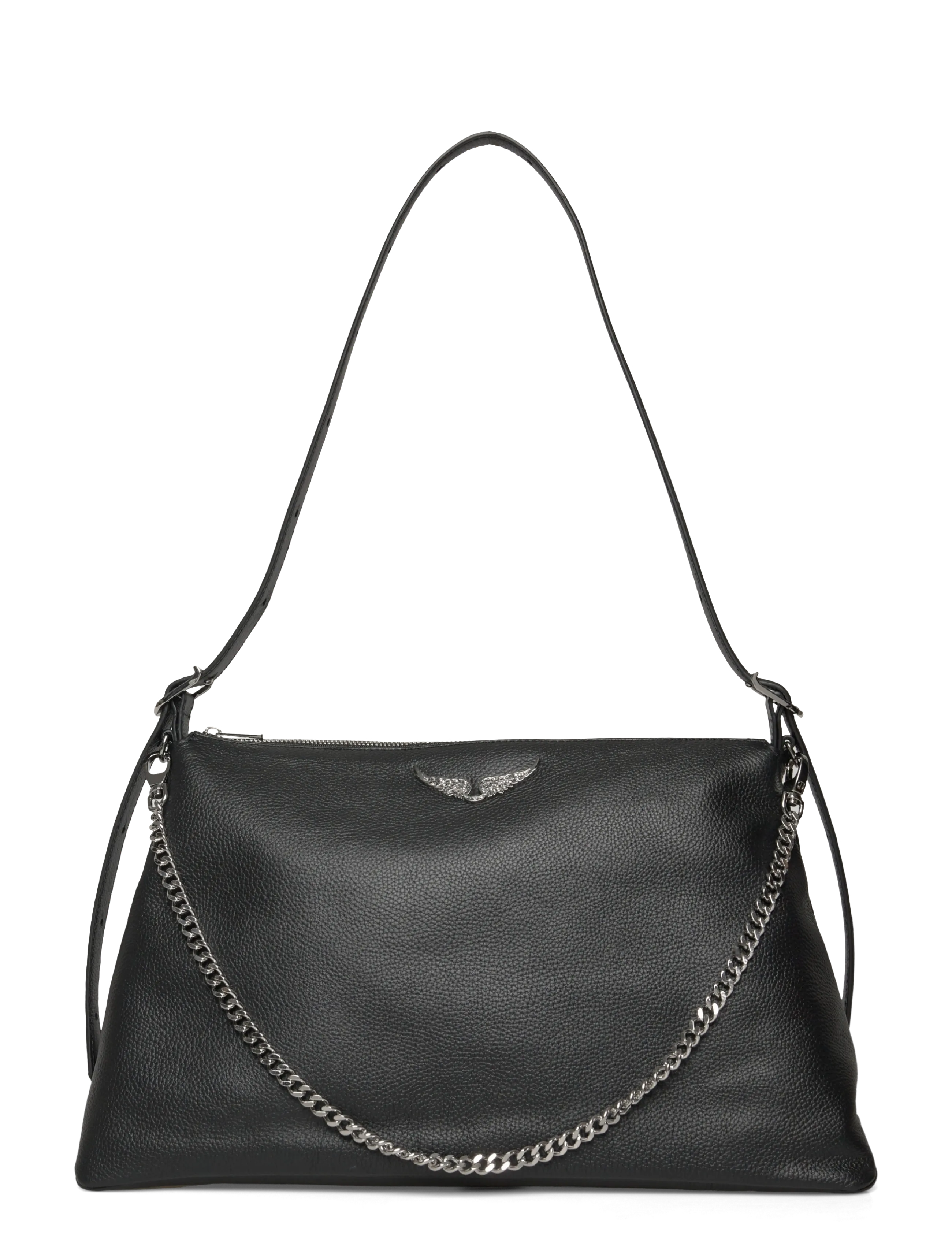 Zadig & Voltaire JIM GRAINED LEATHER - Bags - BLACK / black