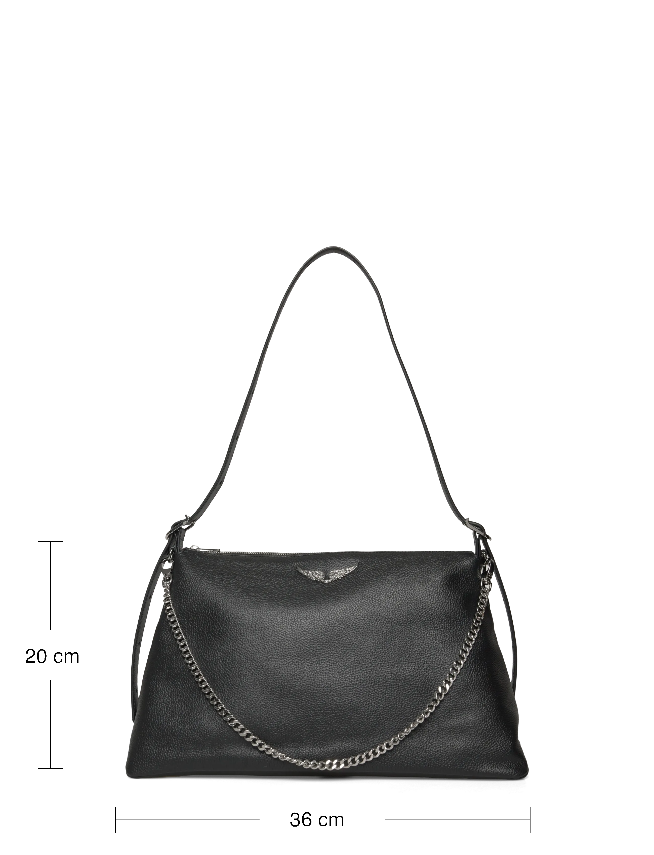 Zadig & Voltaire - JIM GRAINED LEATHER - crossbody kotid - black - 3
