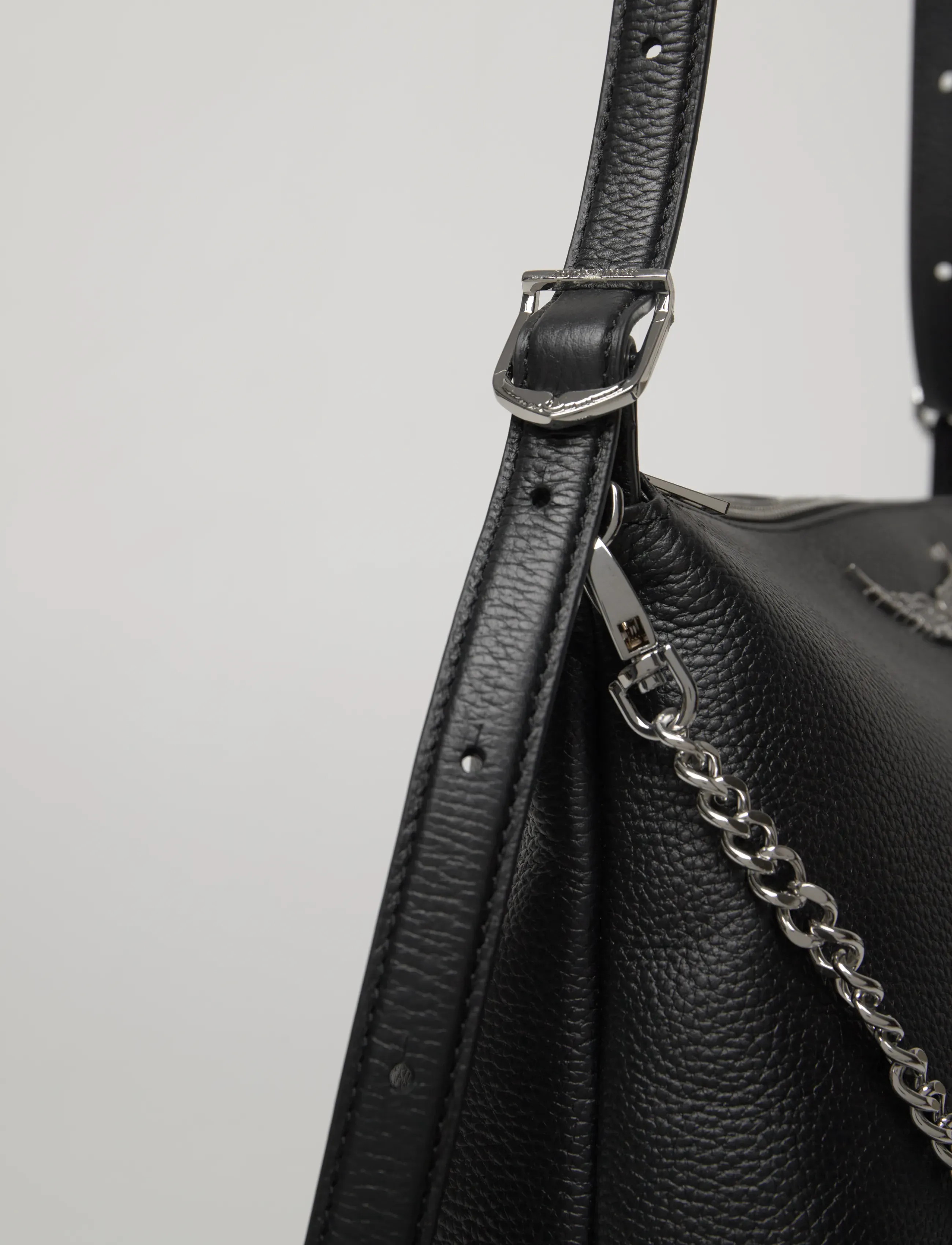 Zadig & Voltaire - JIM GRAINED LEATHER - crossbody kotid - black - 4