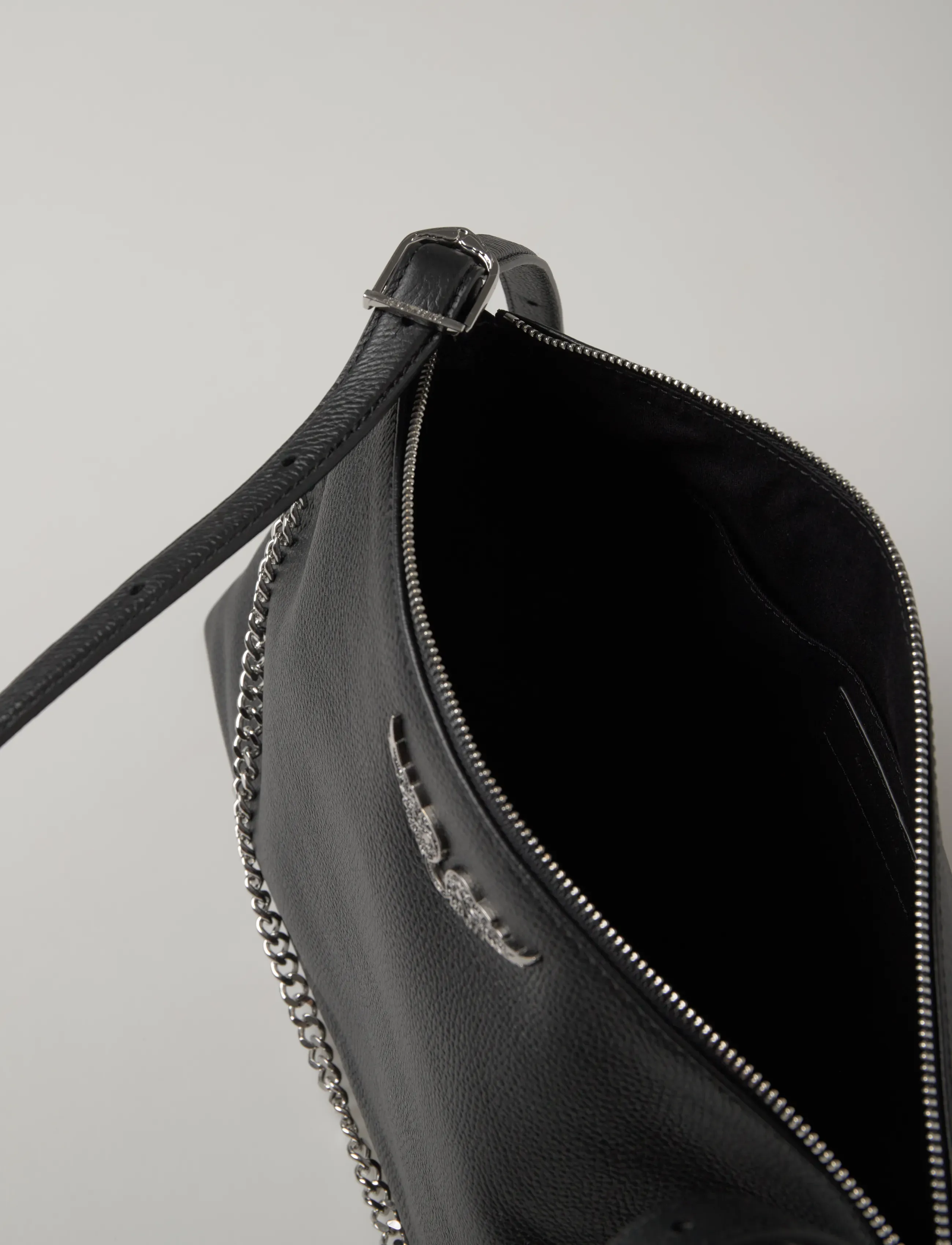 Zadig & Voltaire - JIM GRAINED LEATHER - crossbody kotid - black - 5