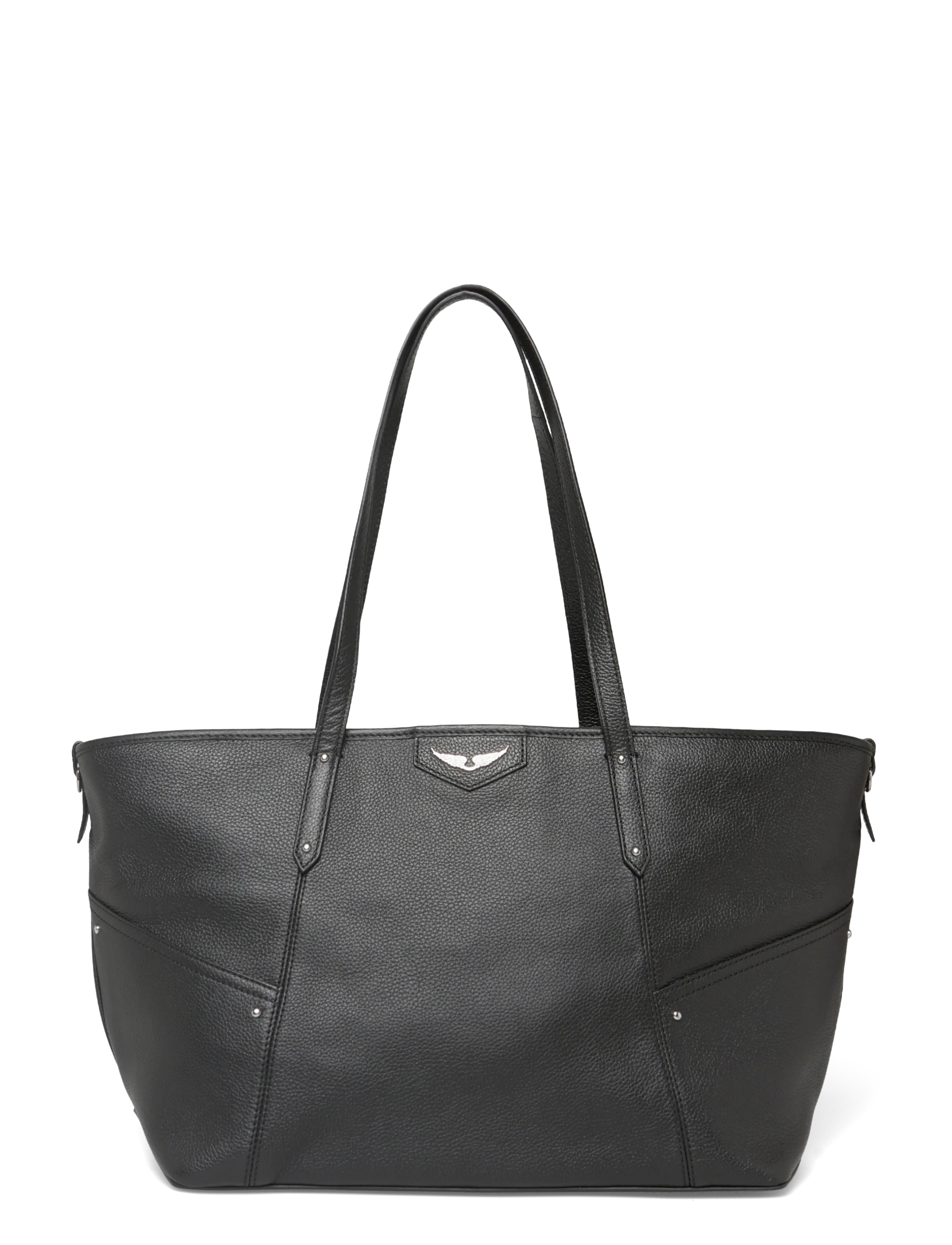 Zadig & Voltaire Z SHOPPER GRAINED LEATHER - Väskor - BLACK / black