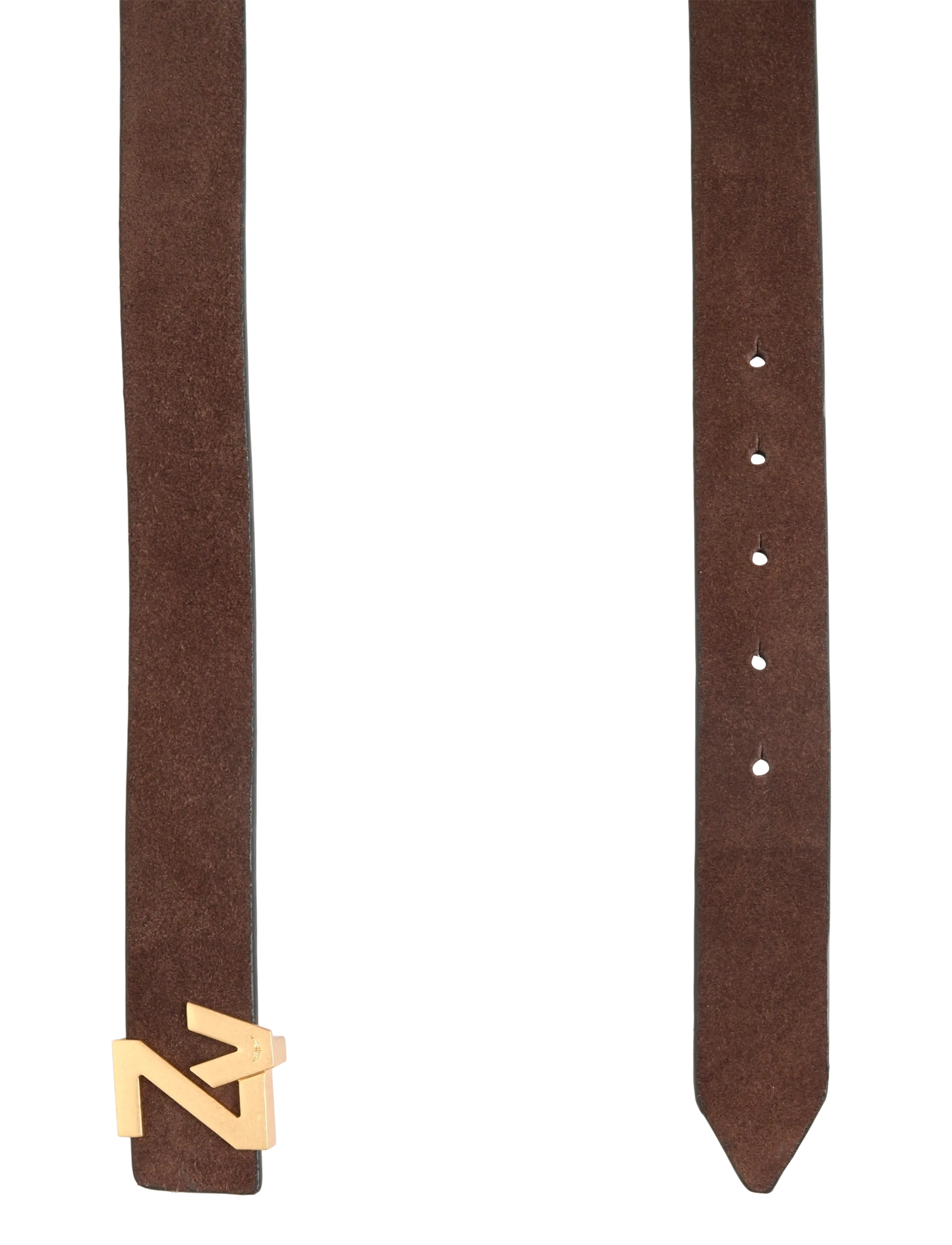 Zadig & Voltaire - ZV INITIALE LA BELT 30MM SUEDE - leather belts - wood - 1