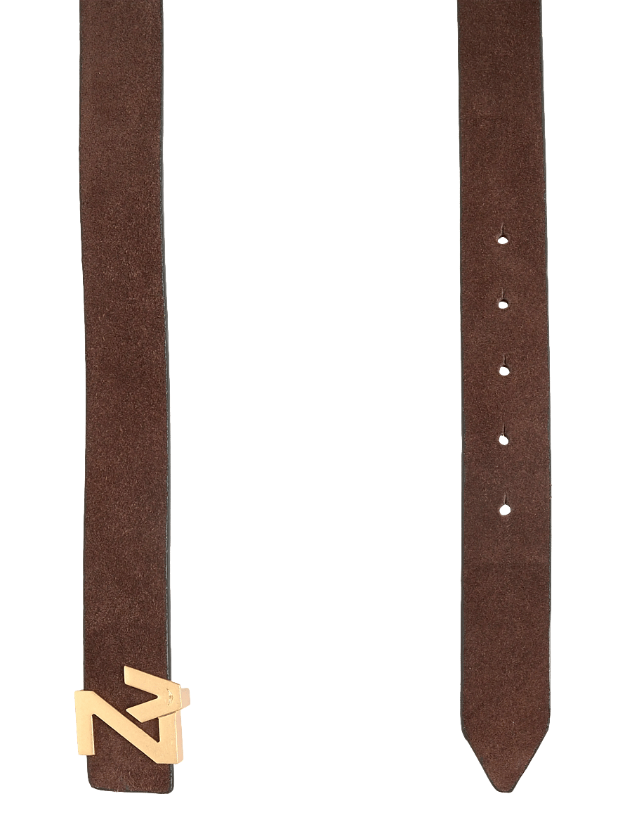 Zadig & Voltaire - ZV INITIALE LA BELT 30MM SUEDE - ledergürtel - wood - 1