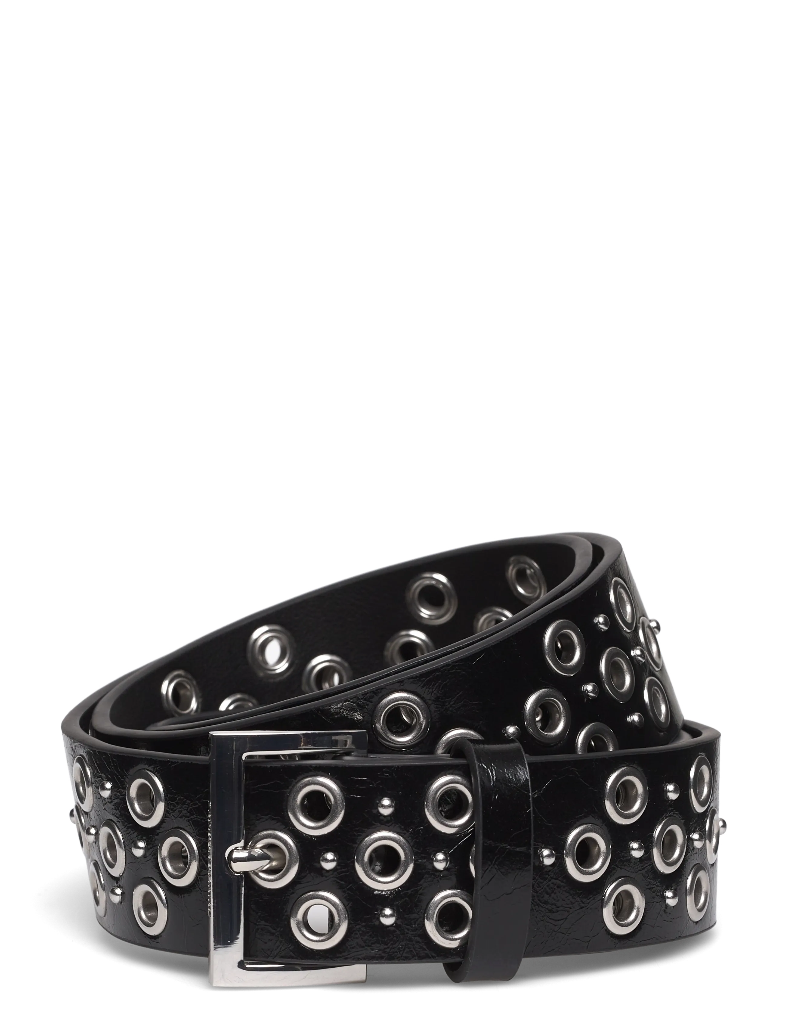 Zadig & Voltaire Starlight 35Mm Eyelets, Kvinder, Nittebælte Med Maljer, Sort, Str: 80 CM