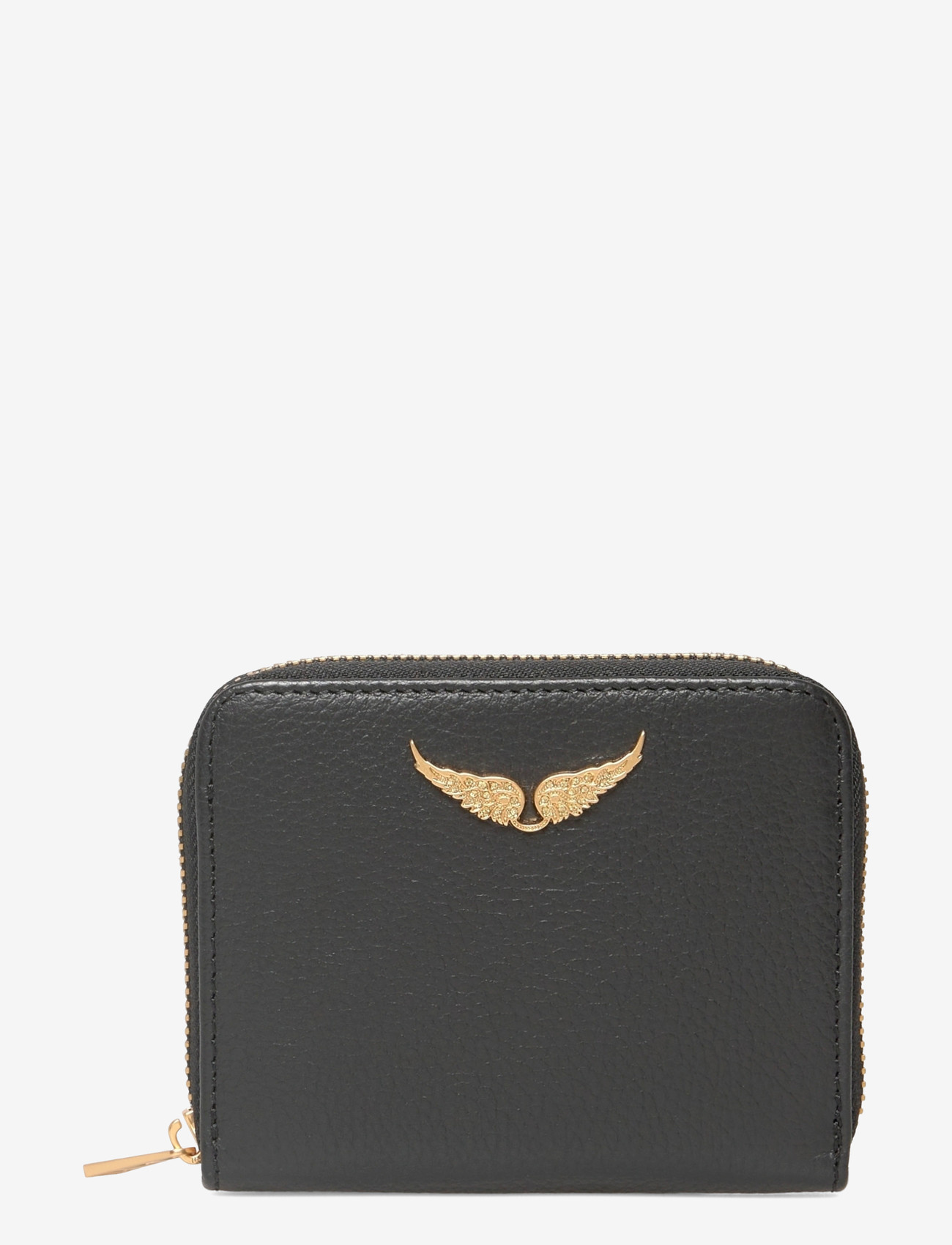 Zadig & Voltaire - MINI ZV GRAINED LEATHER - portemonnaies - noir gold - 0