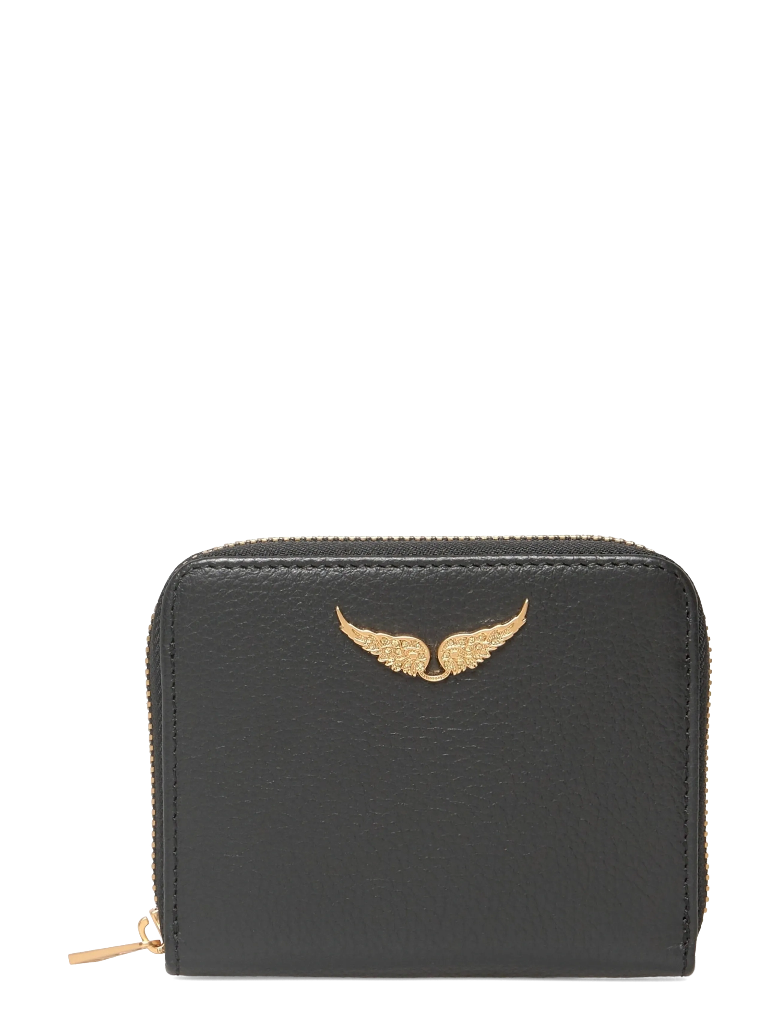 Zadig & Voltaire MINI ZV GRAINED LEATHER - Laukut - NOIR GOLD / black