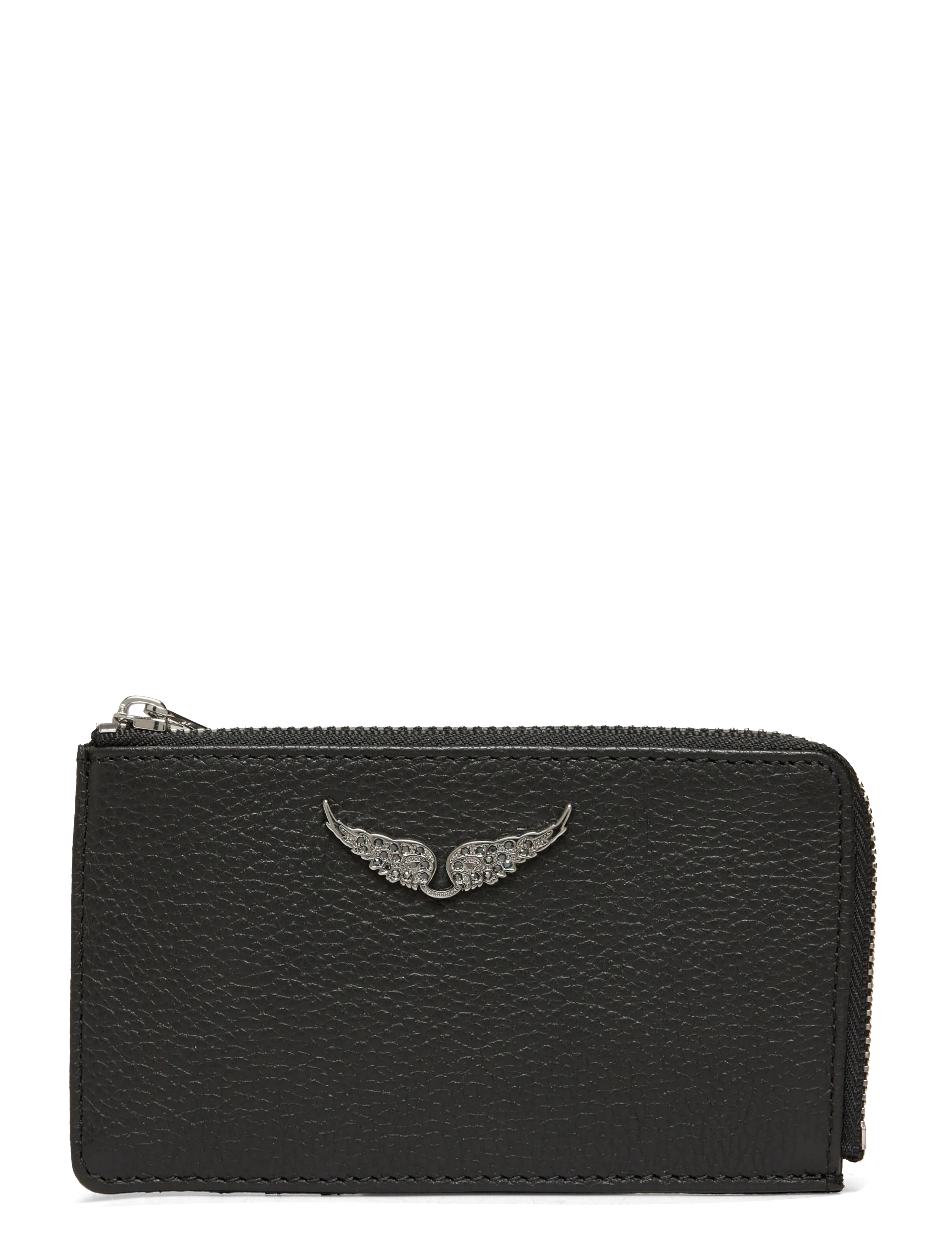 Zadig & Voltaire Zv Card Grained Leather, One Size, Holders Wallets, Schwarz - Holder, Frauen