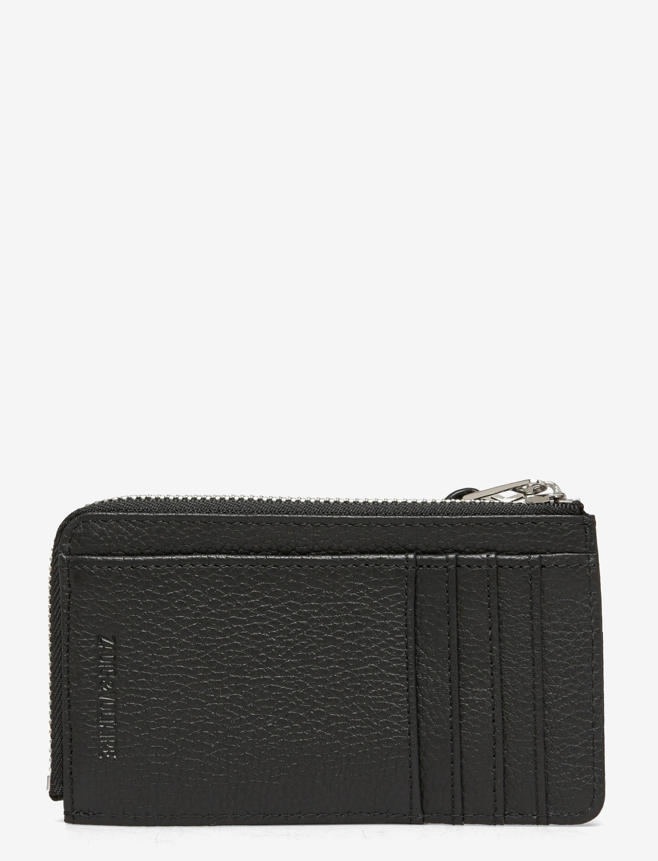 Zadig & Voltaire - ZV CARD GRAINED LEATHER - portemonnaies - black silver - 1