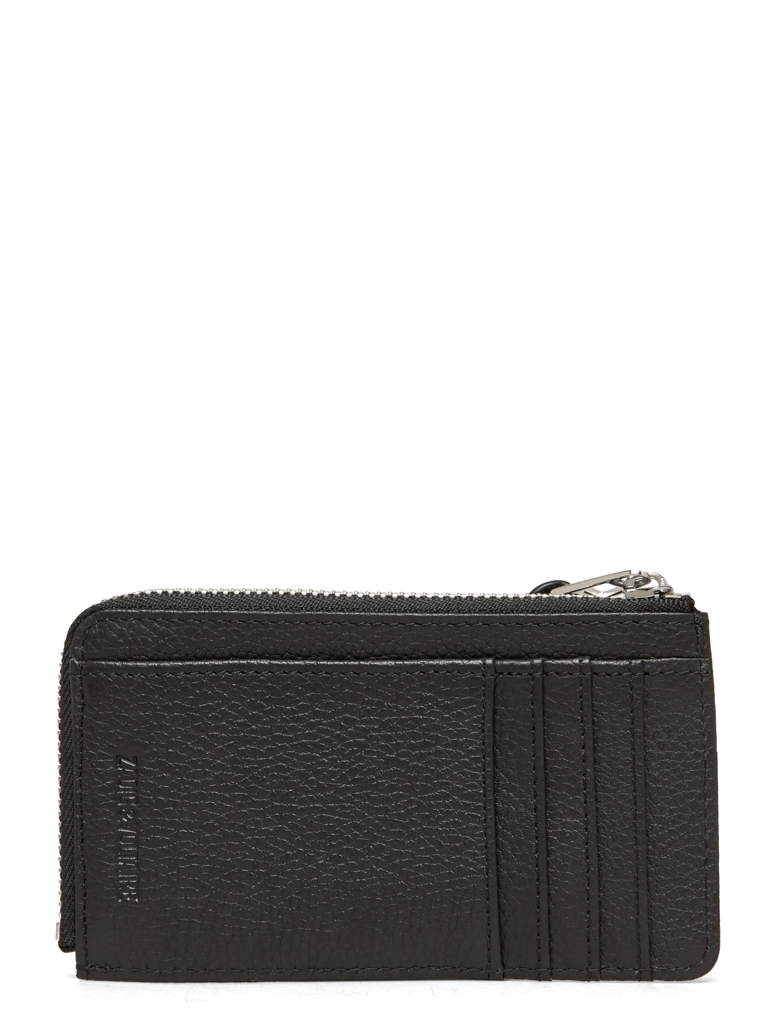 Zadig & Voltaire - ZV CARD GRAINED LEATHER - lompakot - black silver - 1