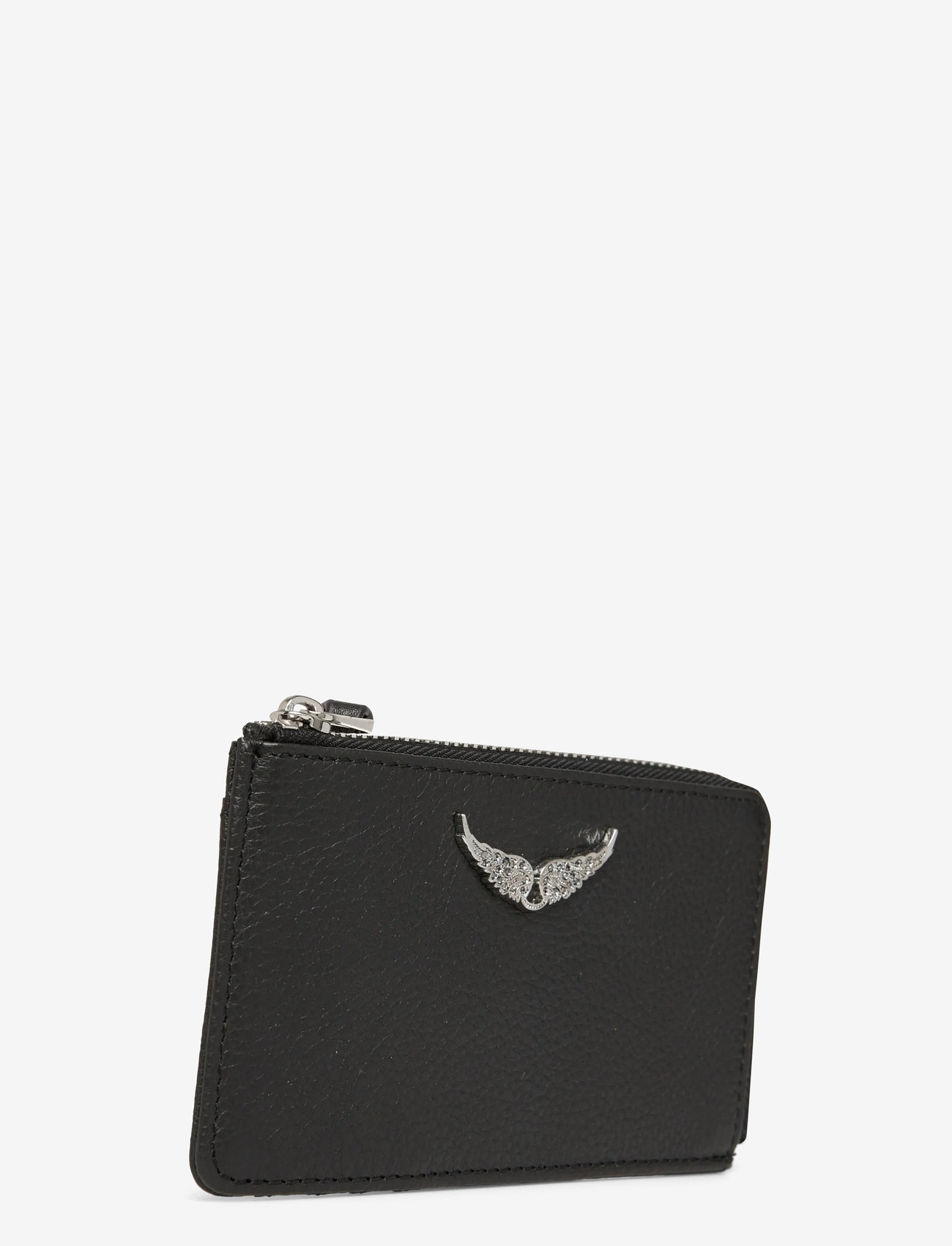 Zadig & Voltaire - ZV CARD GRAINED LEATHER - portemonnaies - black silver - 2