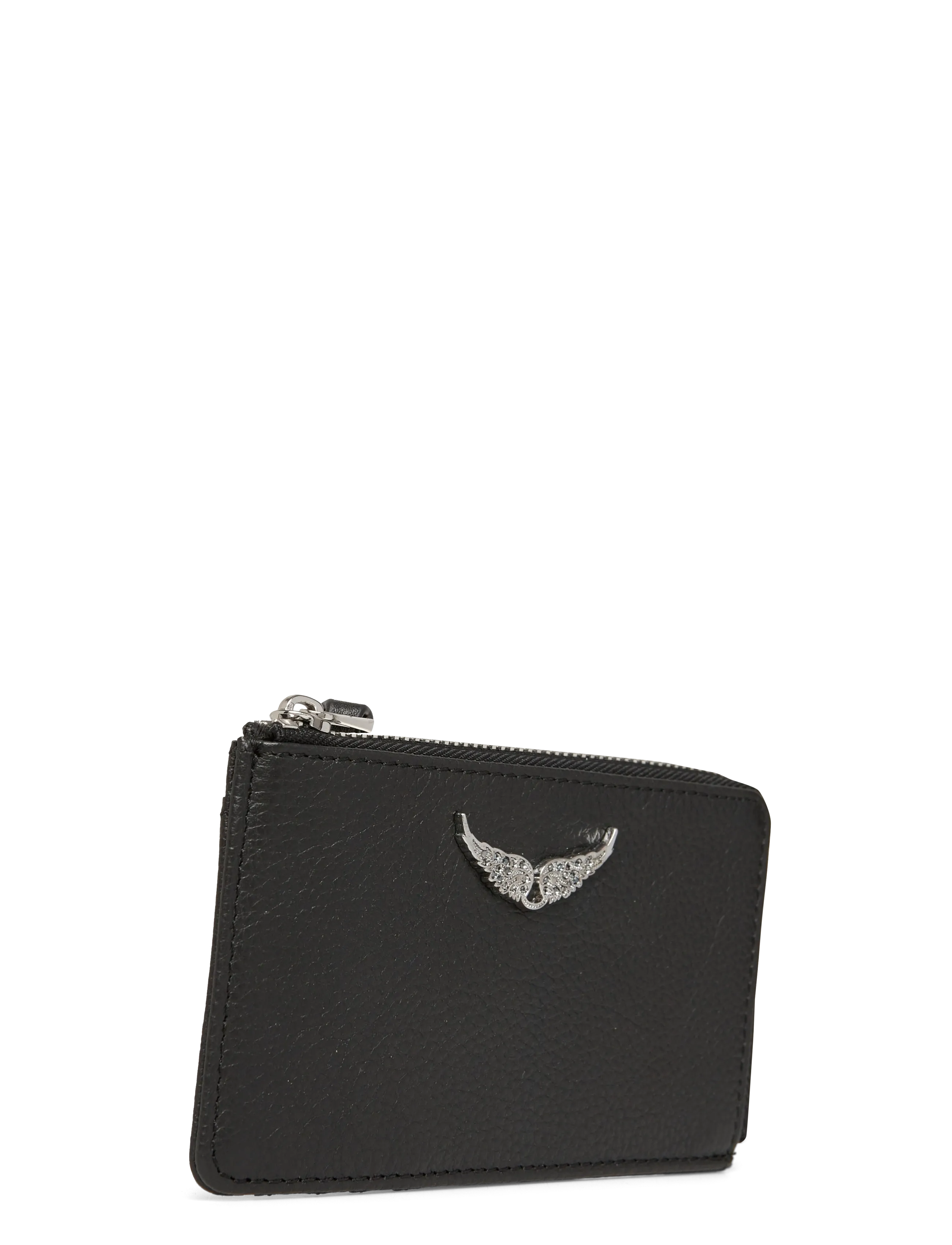 Zadig & Voltaire - ZV CARD GRAINED LEATHER - lompakot - black silver - 2