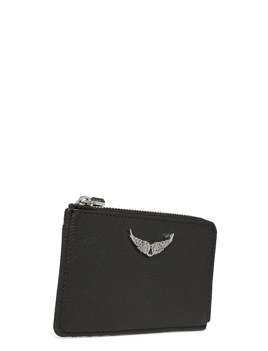 Zadig & Voltaire - ZV CARD GRAINED LEATHER - plånböcker - black silver - 2