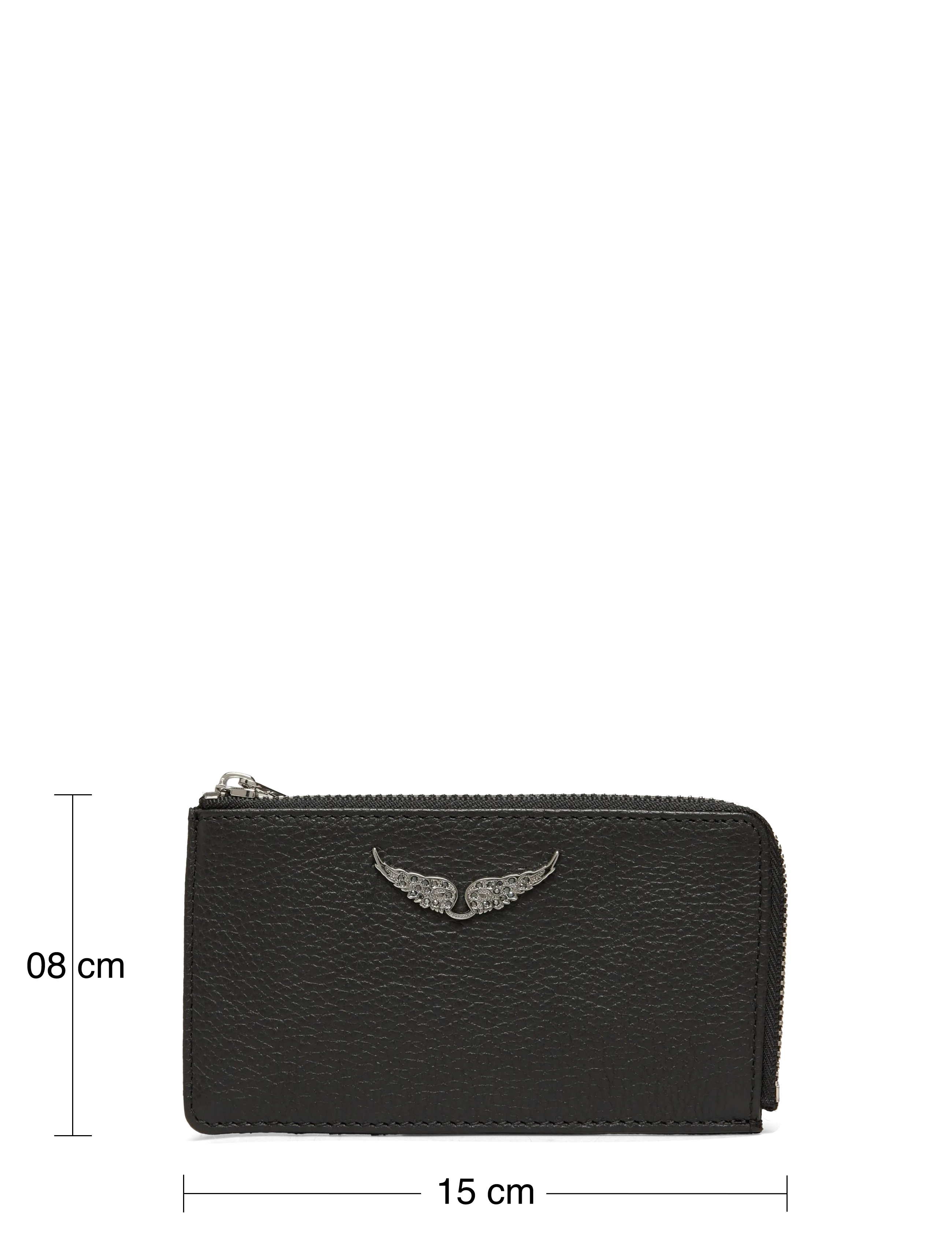 Zadig & Voltaire - ZV CARD GRAINED LEATHER - lompakot - black silver - 3