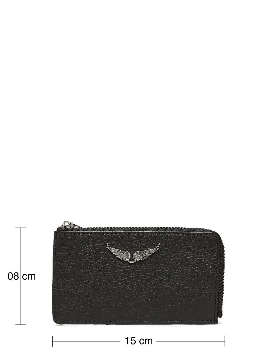 Zadig & Voltaire - ZV CARD GRAINED LEATHER - plånböcker - black silver - 3