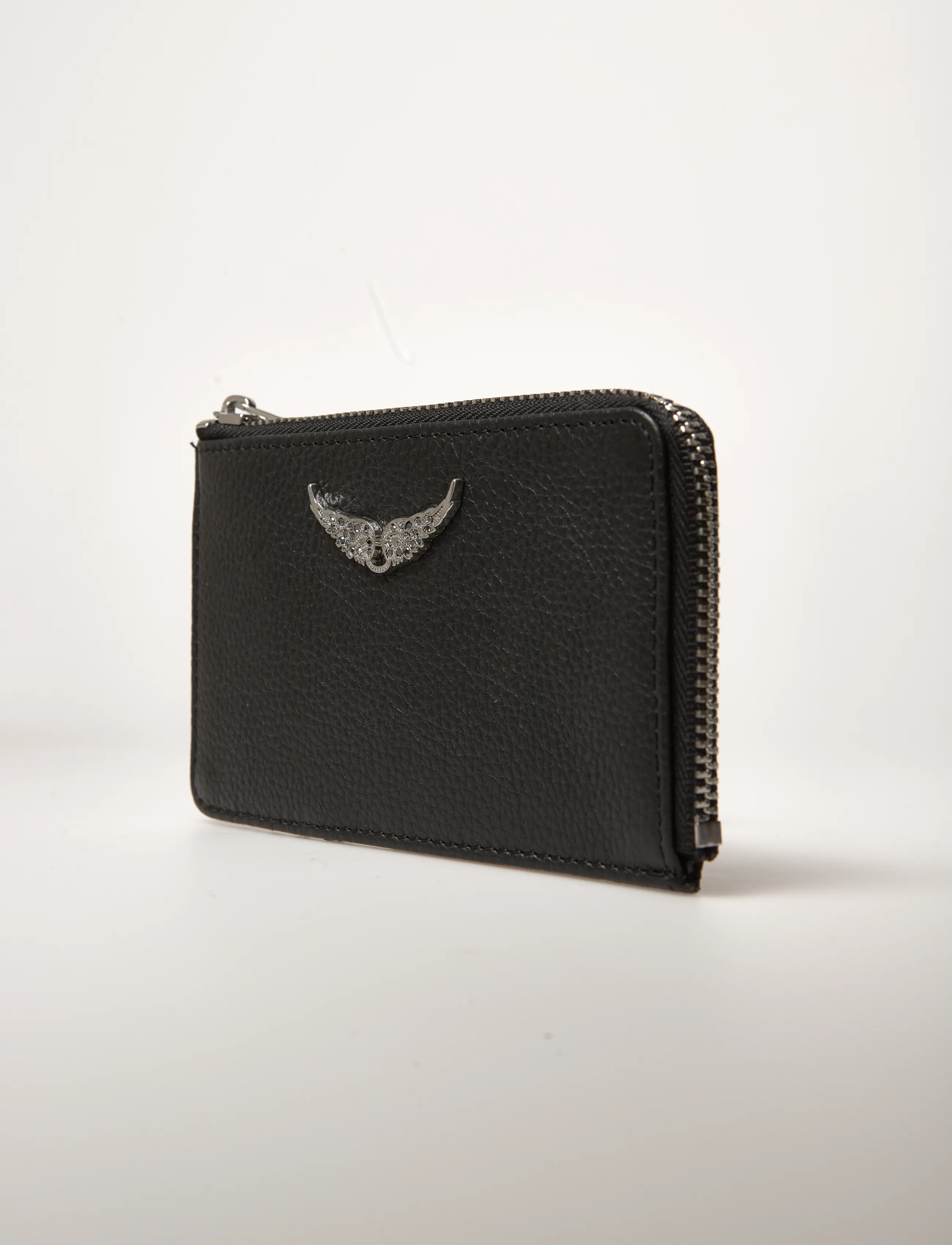 Zadig & Voltaire - ZV CARD GRAINED LEATHER - lompakot - black silver - 4