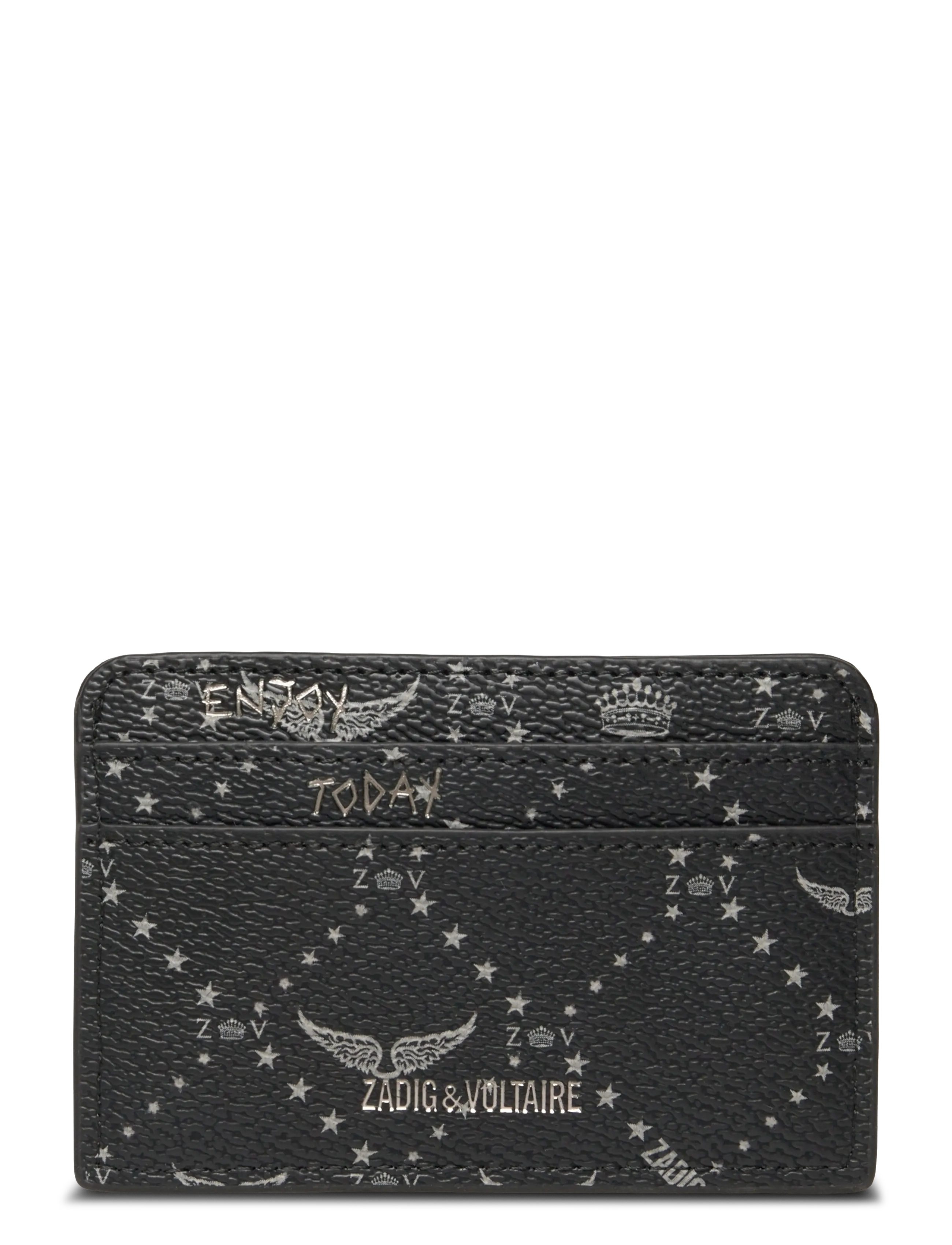 Zadig & Voltaire - ZV PASS MONOGRAM - plånböcker - black - 1