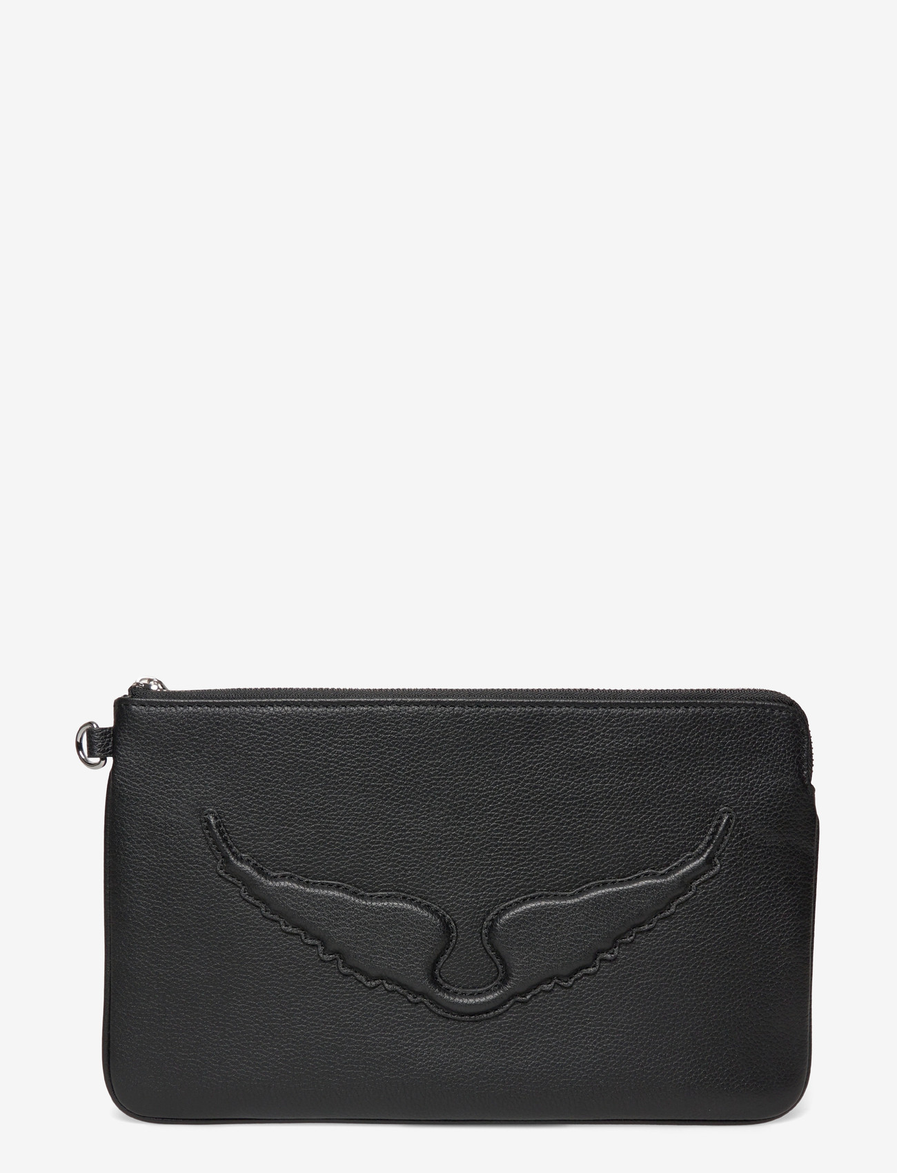 Zadig & Voltaire - ANGEL POUCH GRAINED LEATHER - fyrir sérstakar viðburðir - black - 0