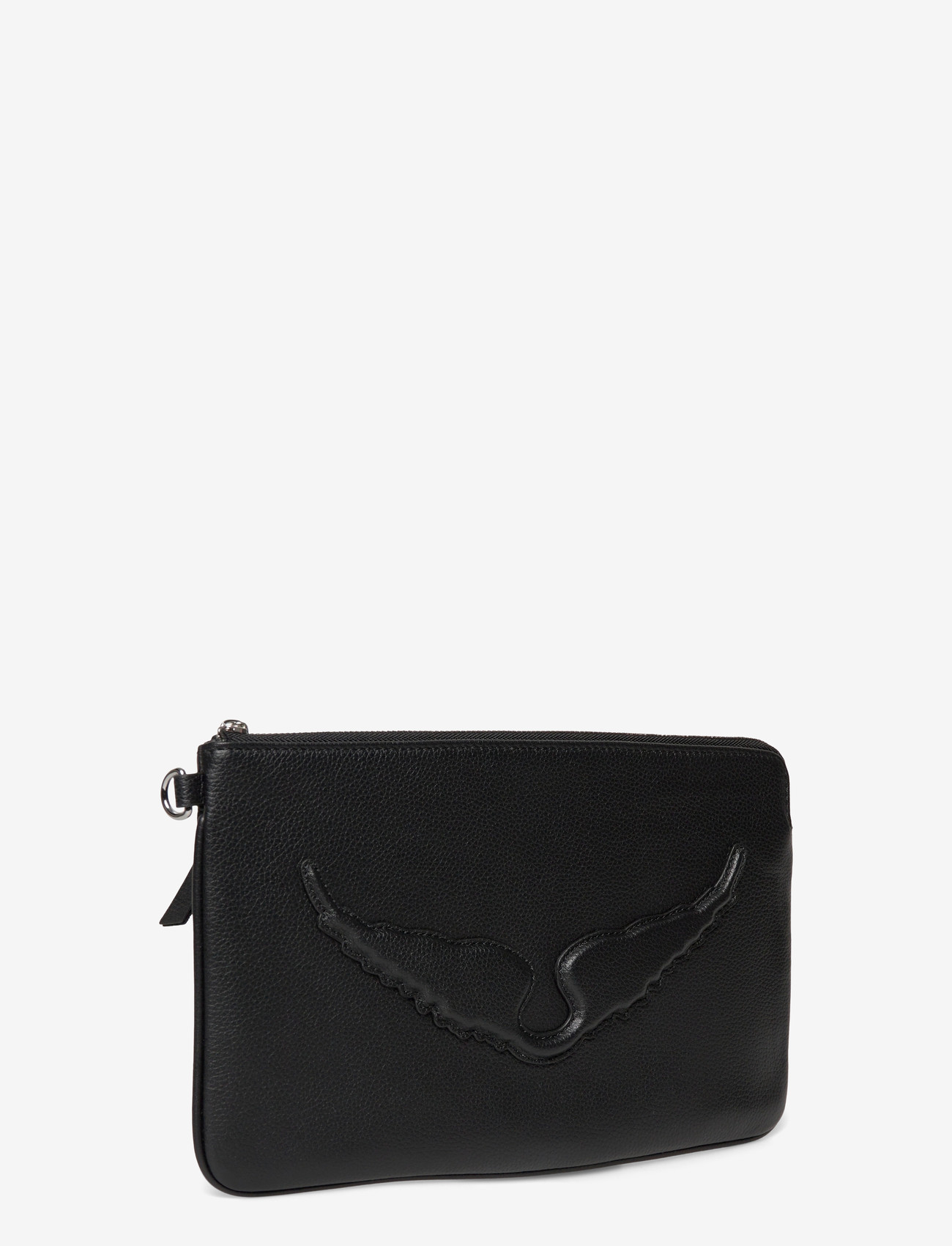 Zadig & Voltaire - ANGEL POUCH GRAINED LEATHER - fyrir sérstakar viðburðir - black - 2