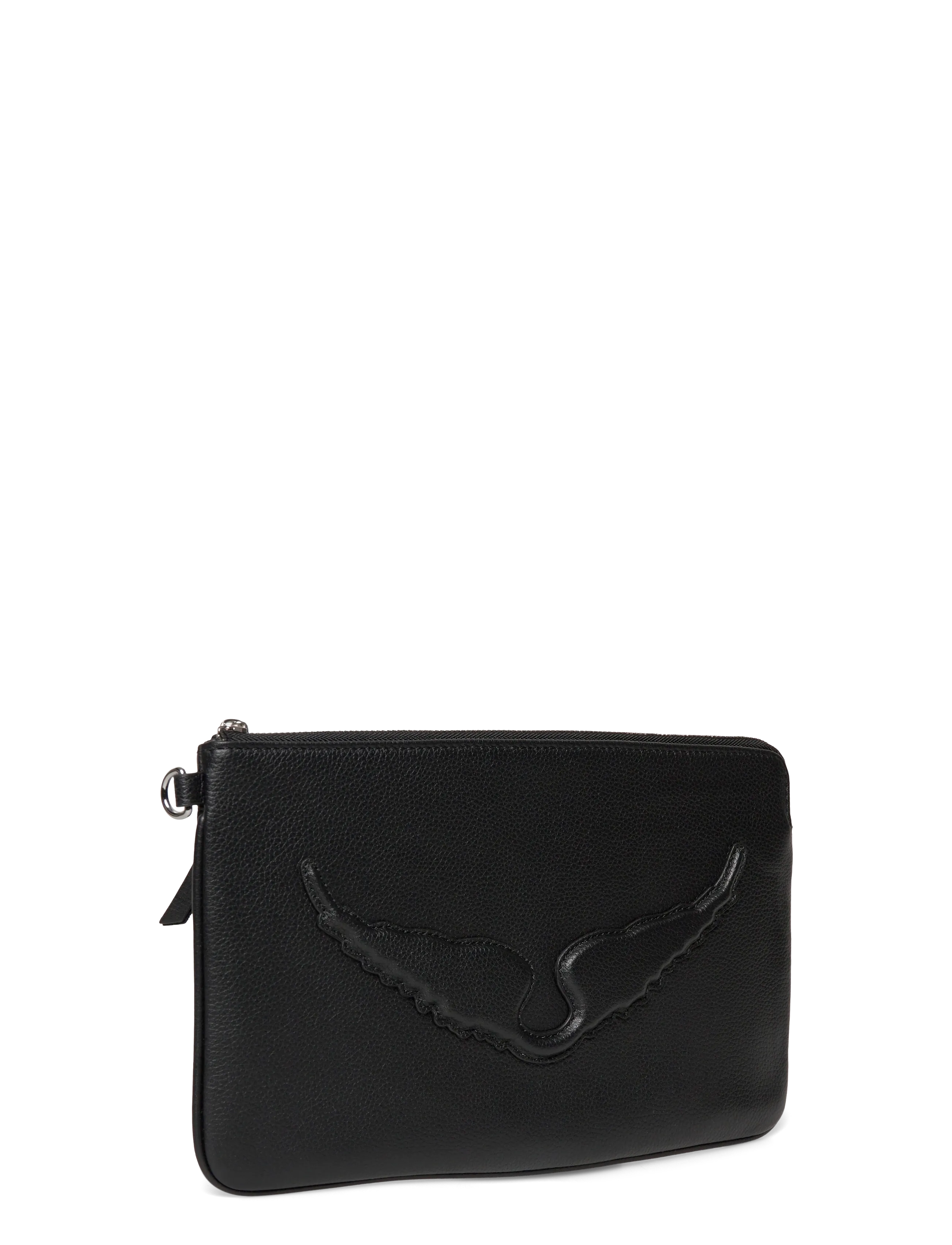 Zadig & Voltaire - ANGEL POUCH GRAINED LEATHER - særlige begivenheder - black - 2
