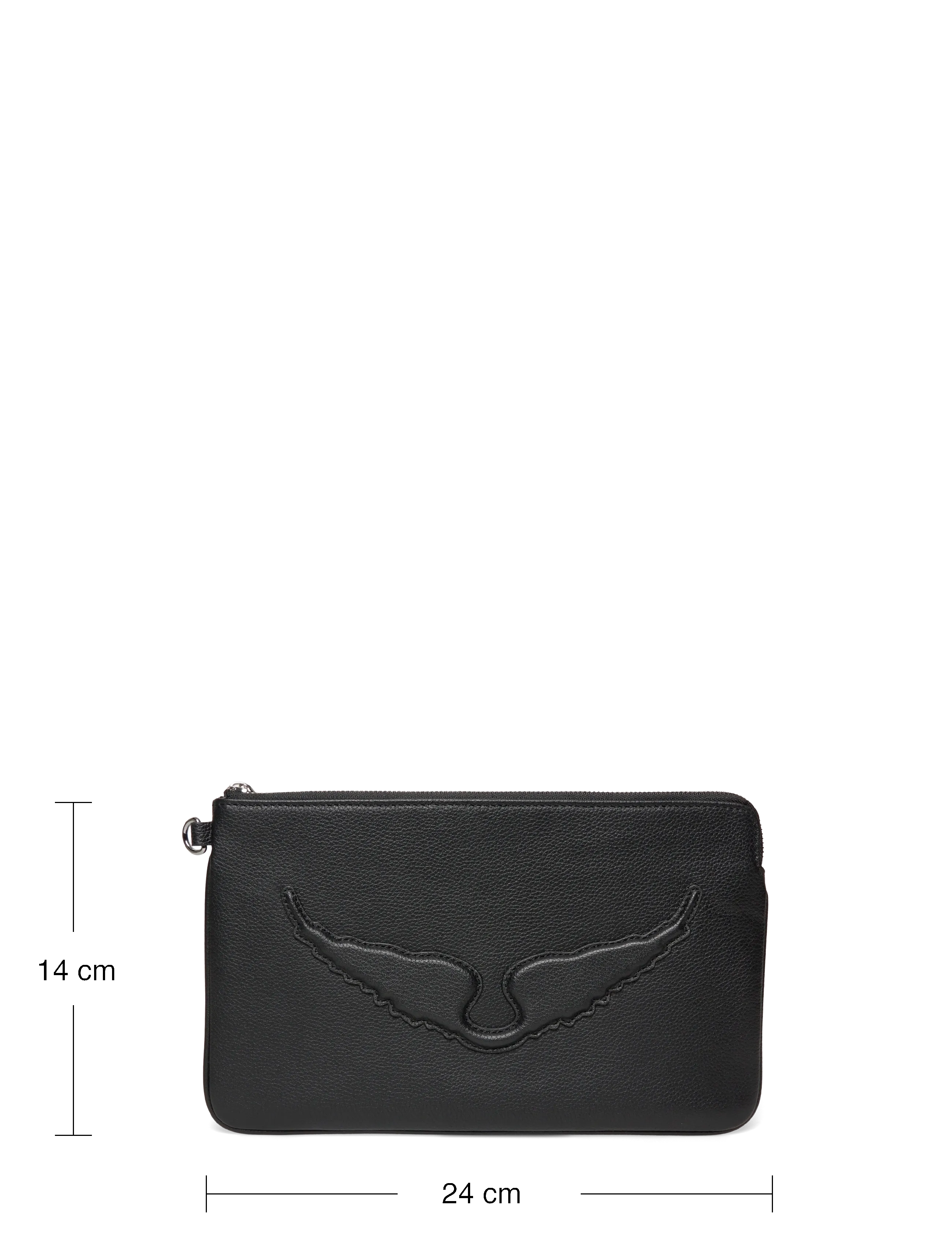 Zadig & Voltaire - ANGEL POUCH GRAINED LEATHER - særlige begivenheder - black - 3