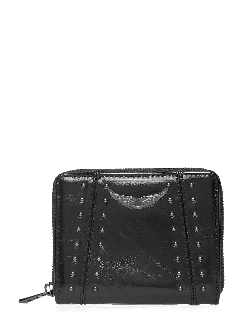 Zadig & Voltaire - MINI ZV VINTAGE PATENT STUDS - portemonnaies - black - 0