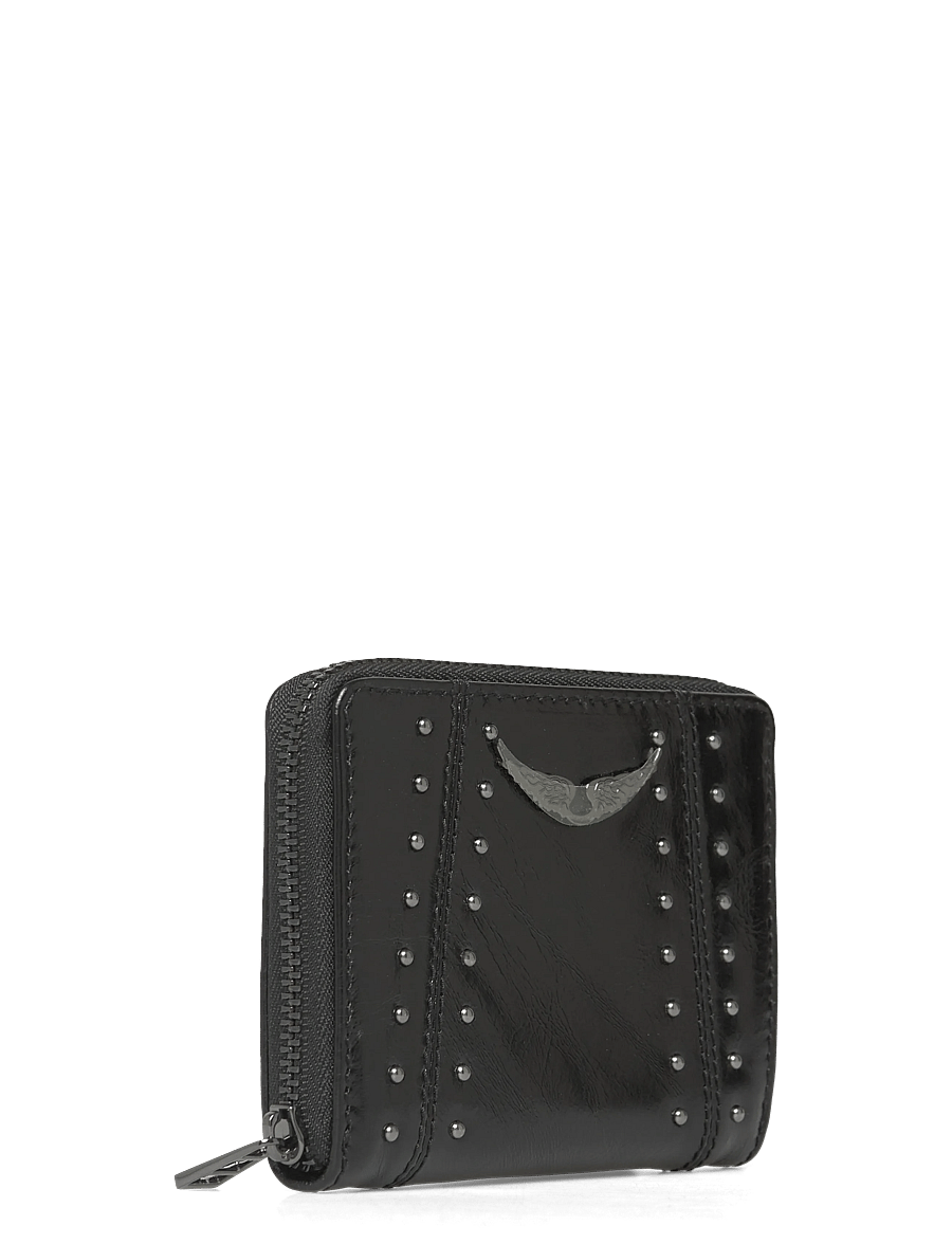 Zadig & Voltaire - MINI ZV VINTAGE PATENT STUDS - portemonnaies - black - 2