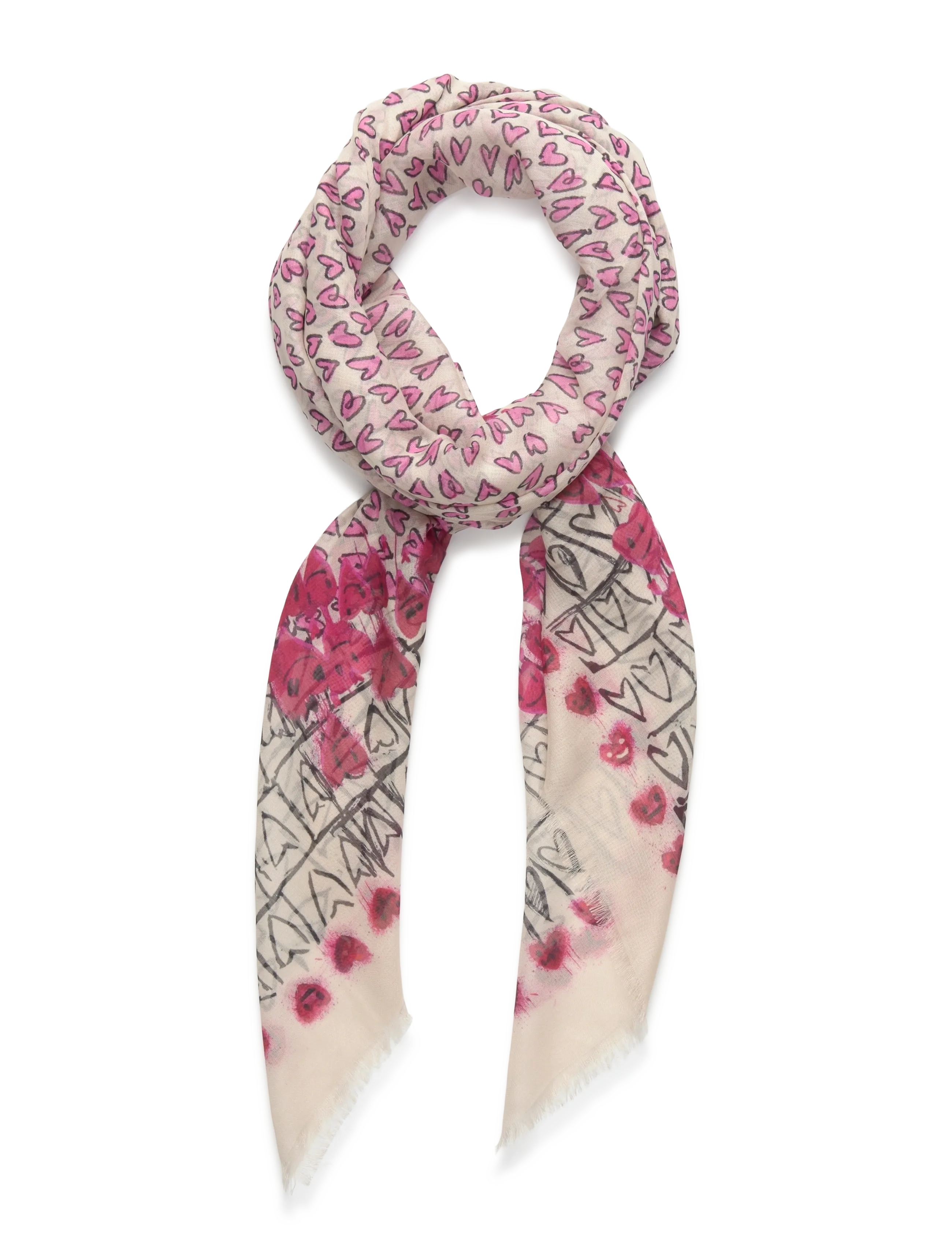 ZADIG & VOLTAIRE Kerry Hearts Pink - One Size - Damen