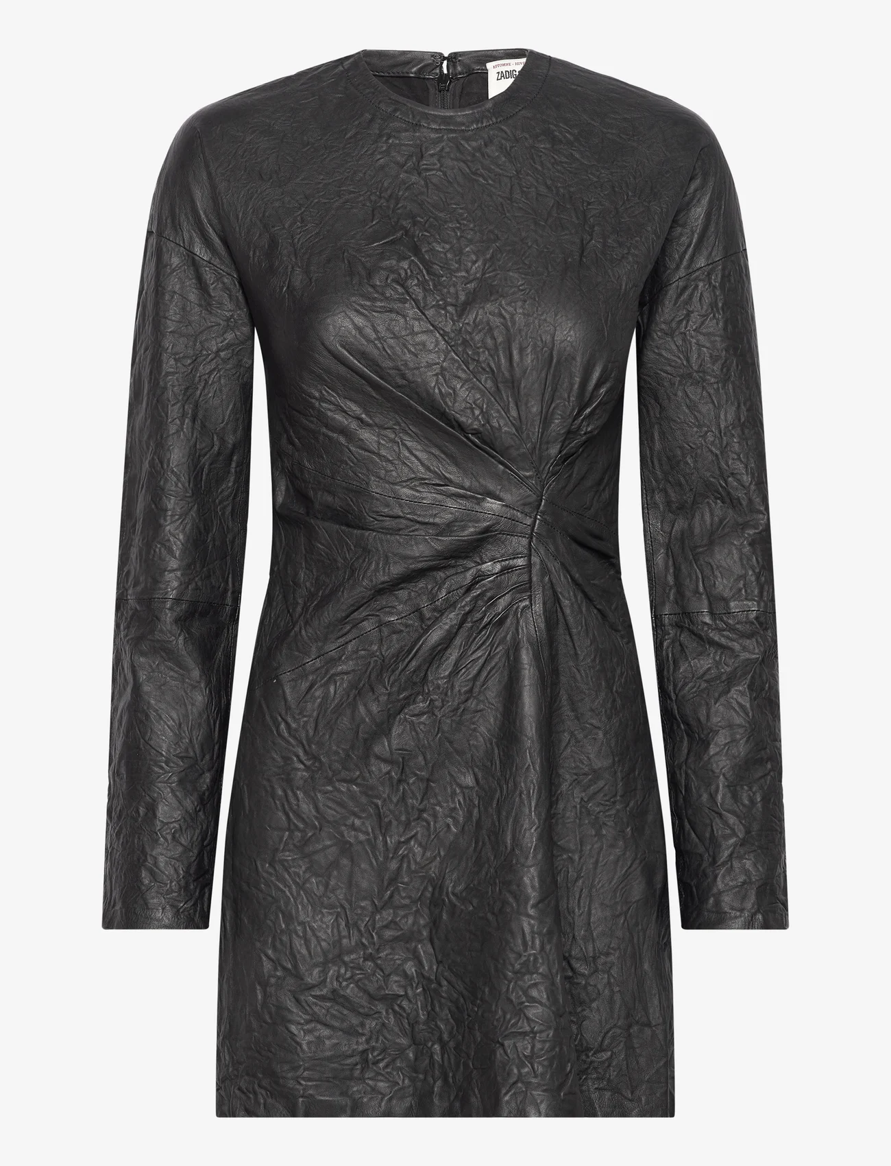 Zadig & Voltaire - RIXINA CUIR FROISSE - short dresses - noir - 0