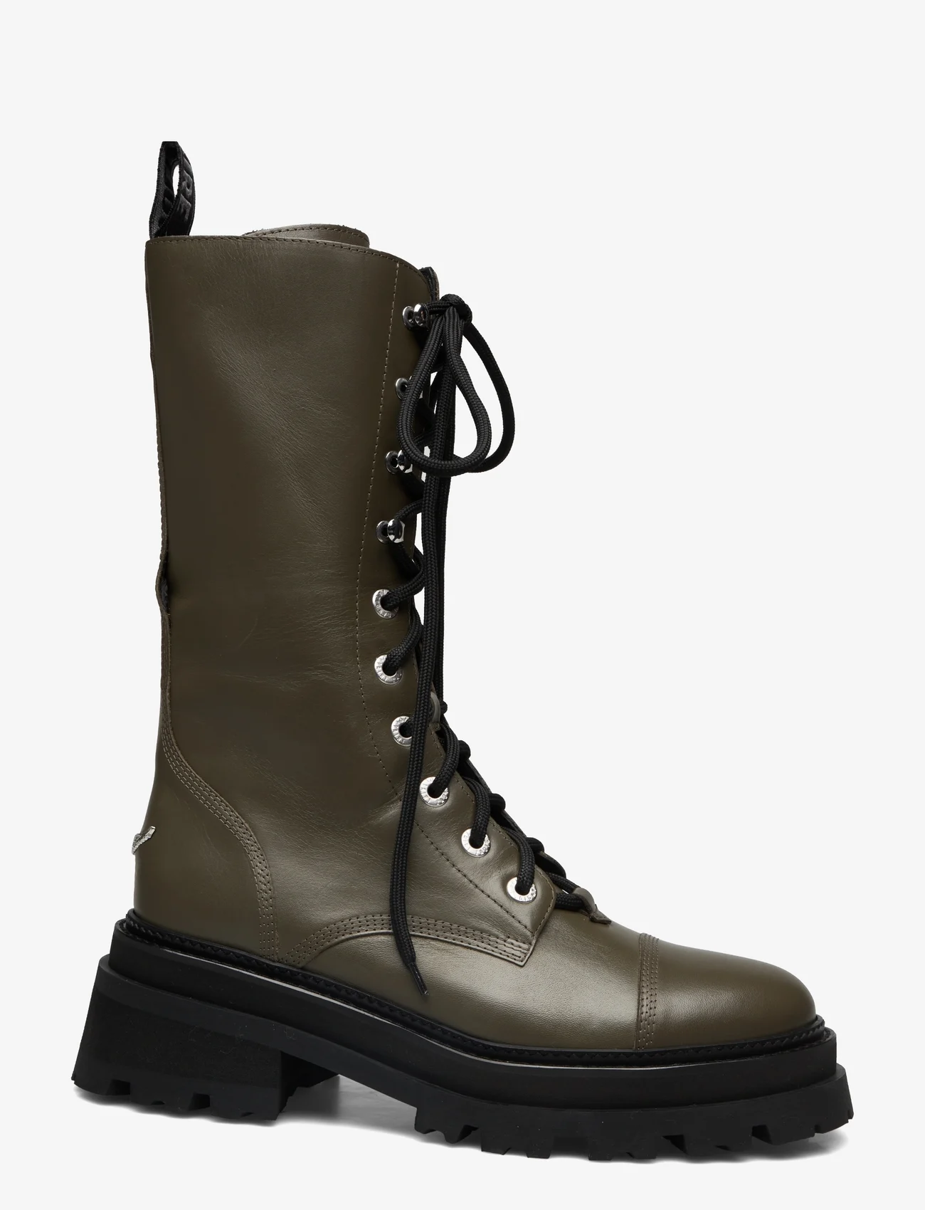 Zadig & Voltaire - RIDE SEMY-SHINY CALFSKIN - laced boots - military - 1