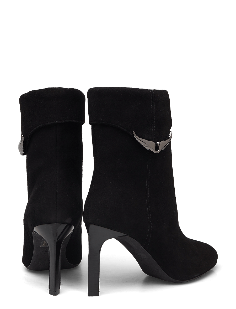 Zadig & Voltaire - ETERNAL BOOTS GOAT SUEDE - støvletter - noir - 4
