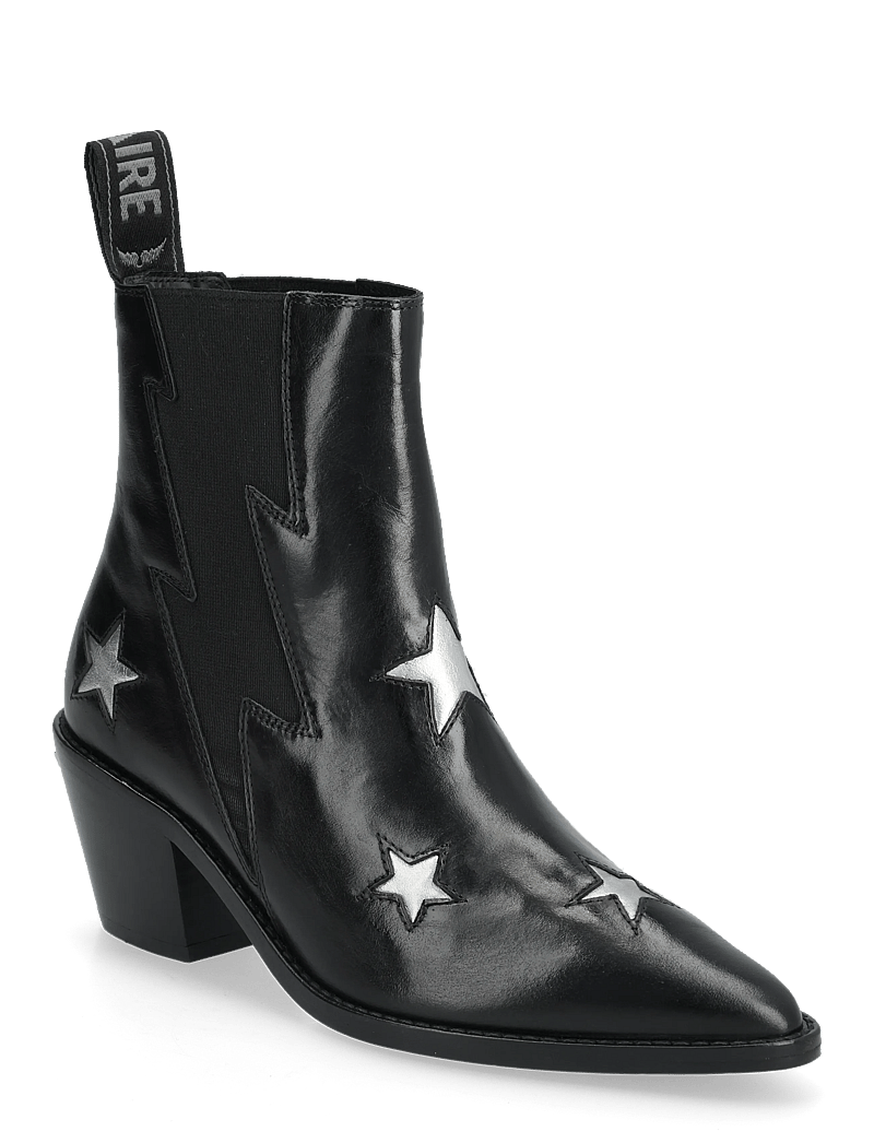 Zadig & Voltaire - TYLER STARS VINTAGE PATENT - stövletter - black - 0