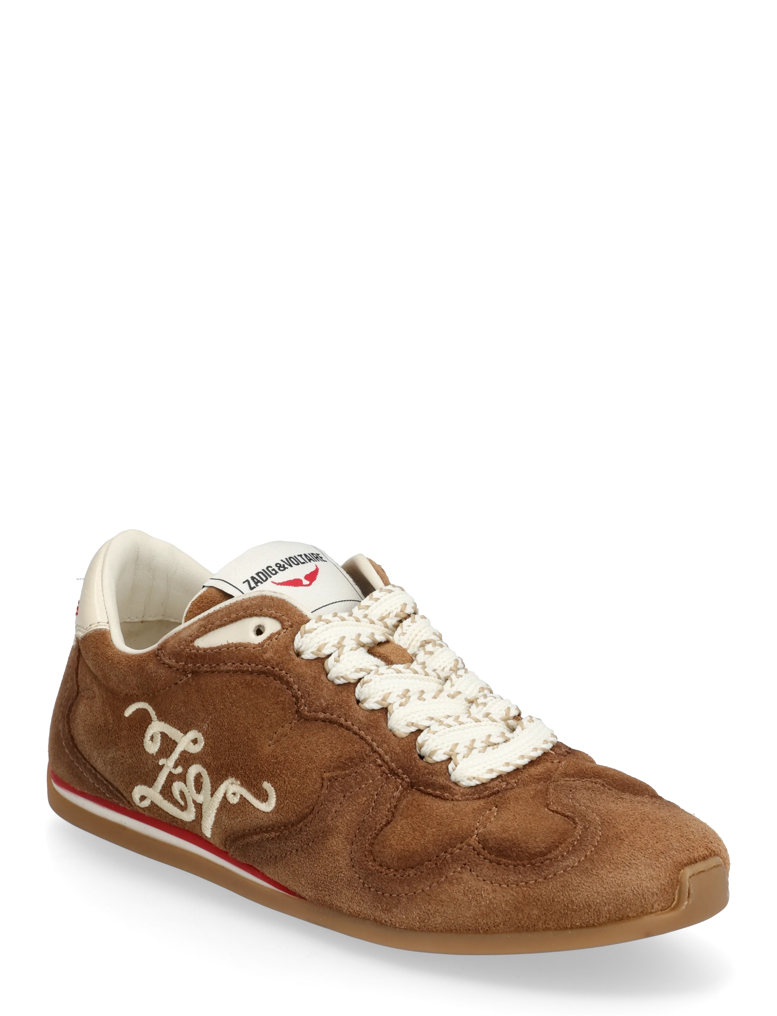 Zadig & Voltaire Zv Dance Suede, 37, Brown, Sneakers > Sneakers Med Lav Top, Dame