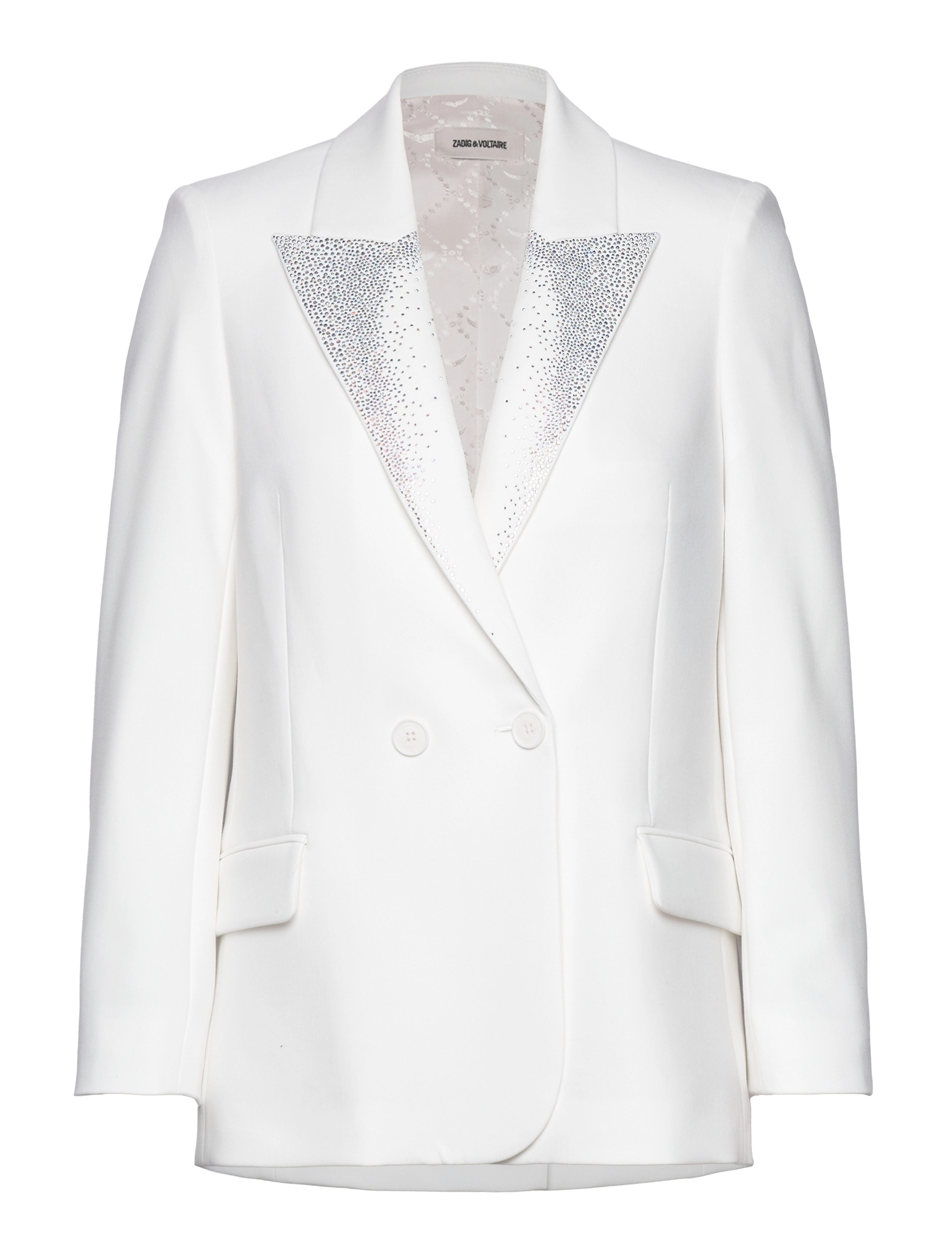 ZADIG & VOLTAIRE Visit Tailleur Strass Regen Weiß - 38 - Damen
